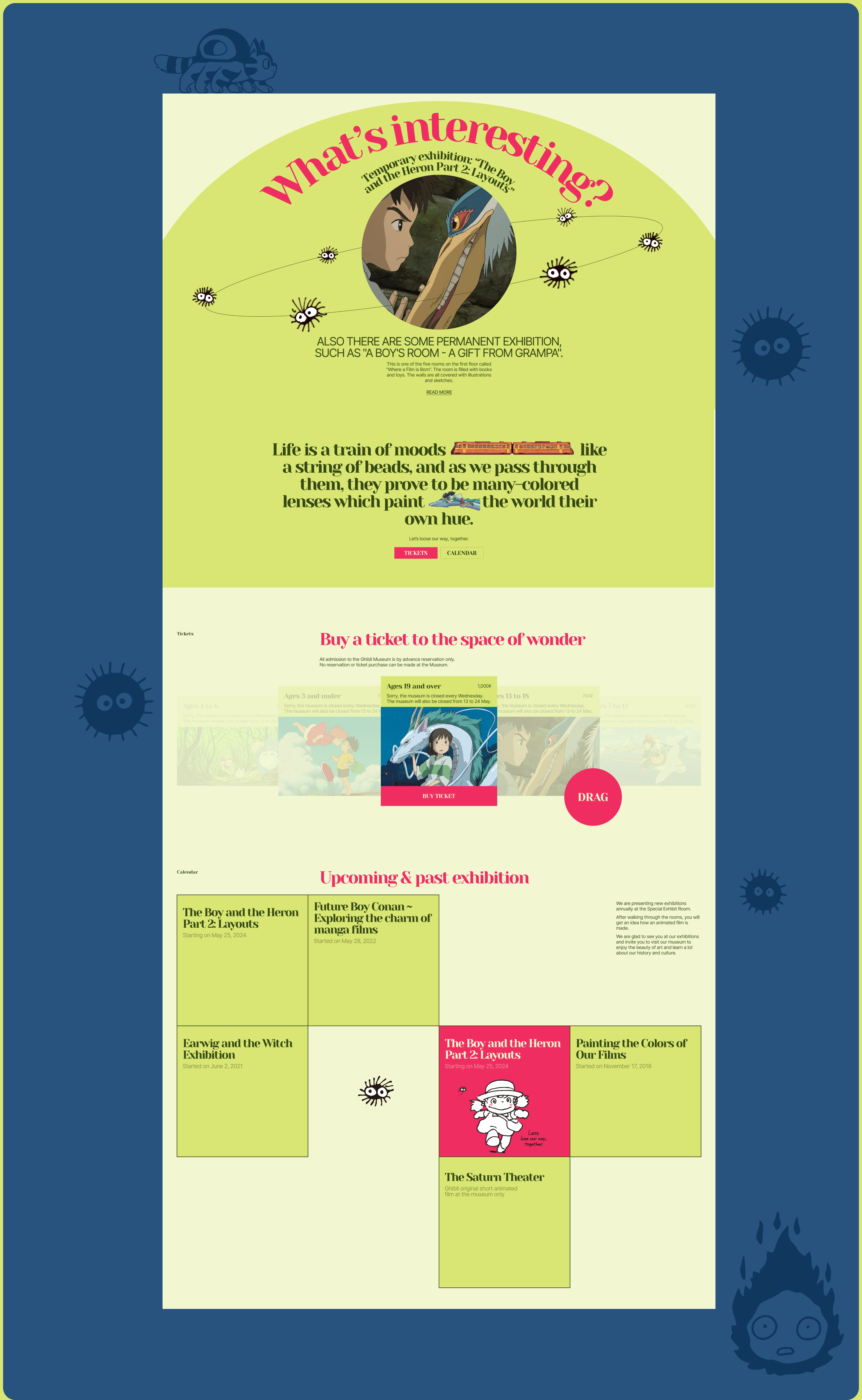 The Studio Ghibli Museum | Landing page — Изображение №7 — Интерфейсы на Dprofile