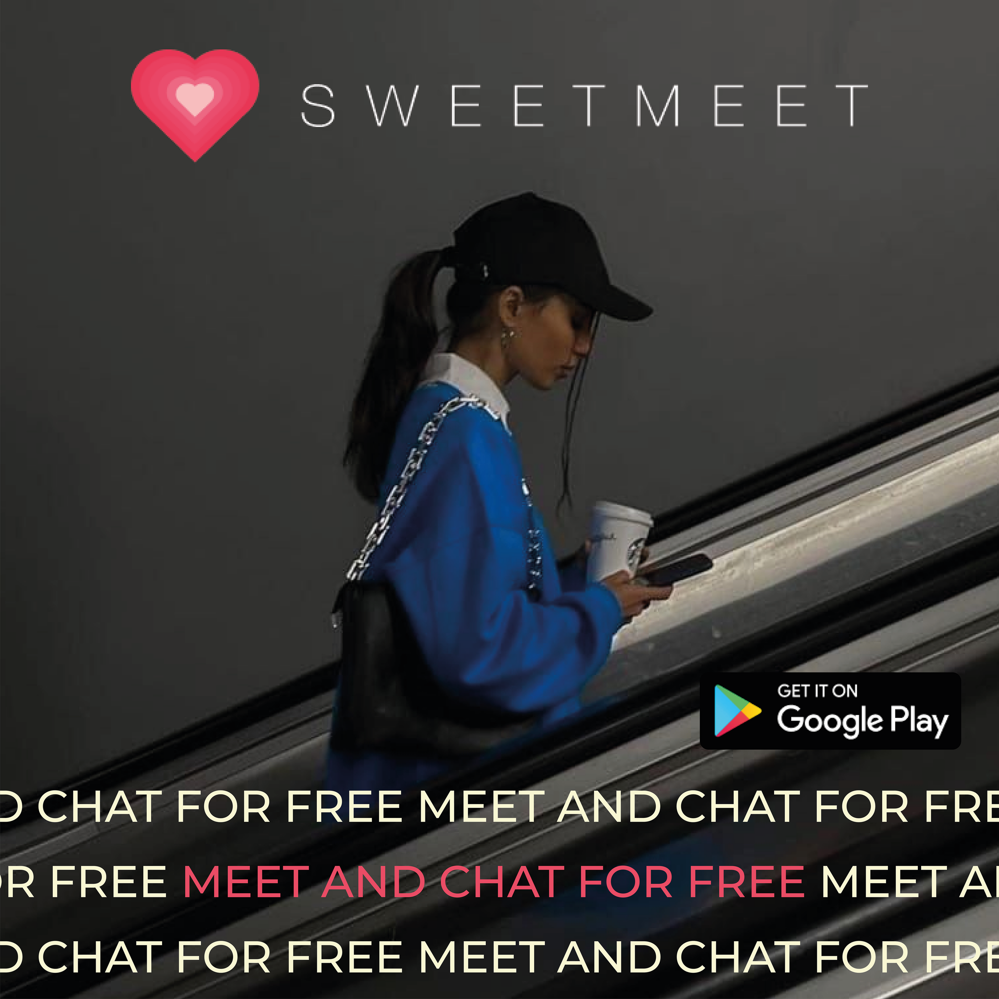 Рекламные креативы для дейтинг-приложения "Sweetmeet" — Изображение №6 — Брендинг, Графика на Dprofile
