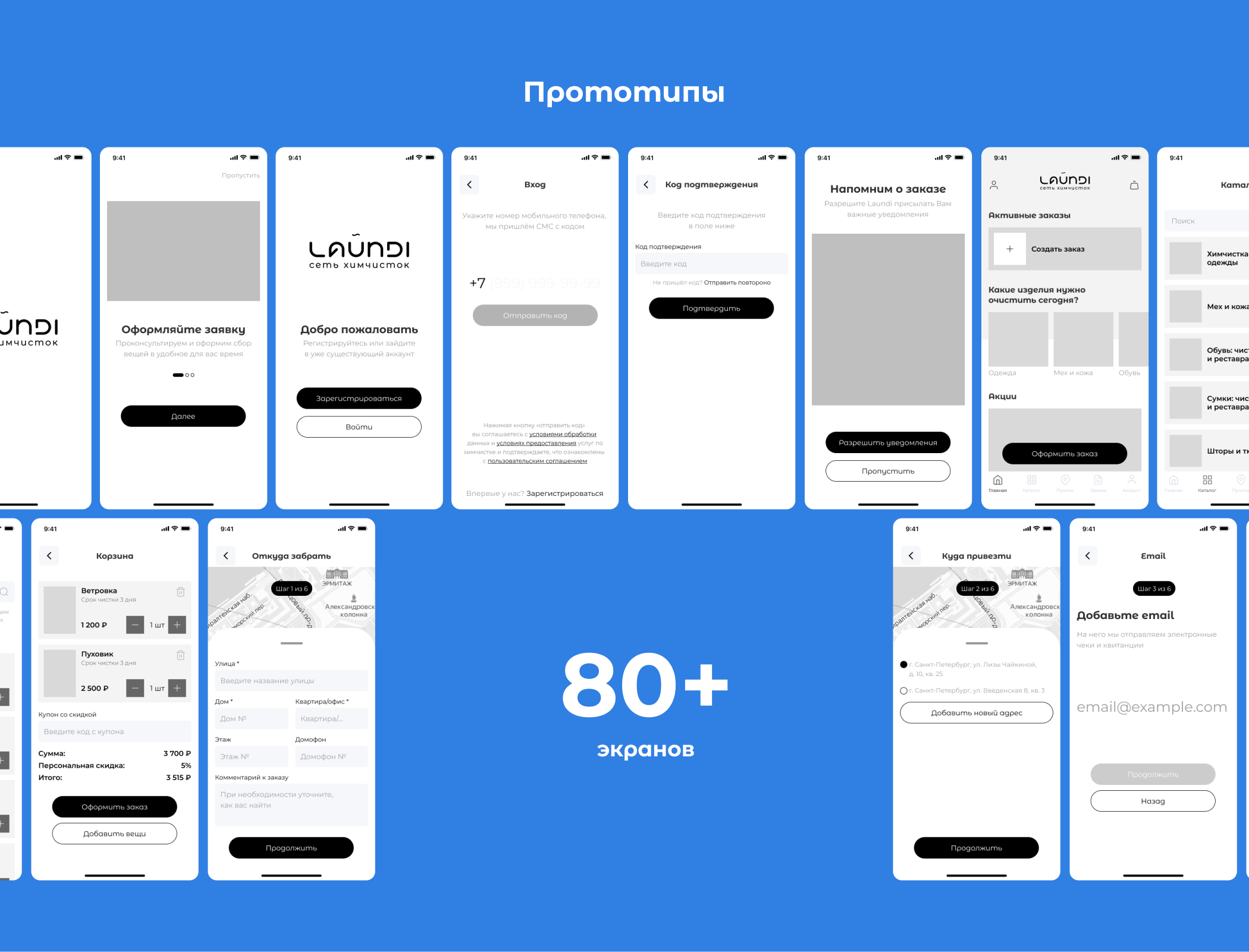 Laundi - мобильное приложение для сети химчисток — Изображение №4 — Интерфейсы на Dprofile