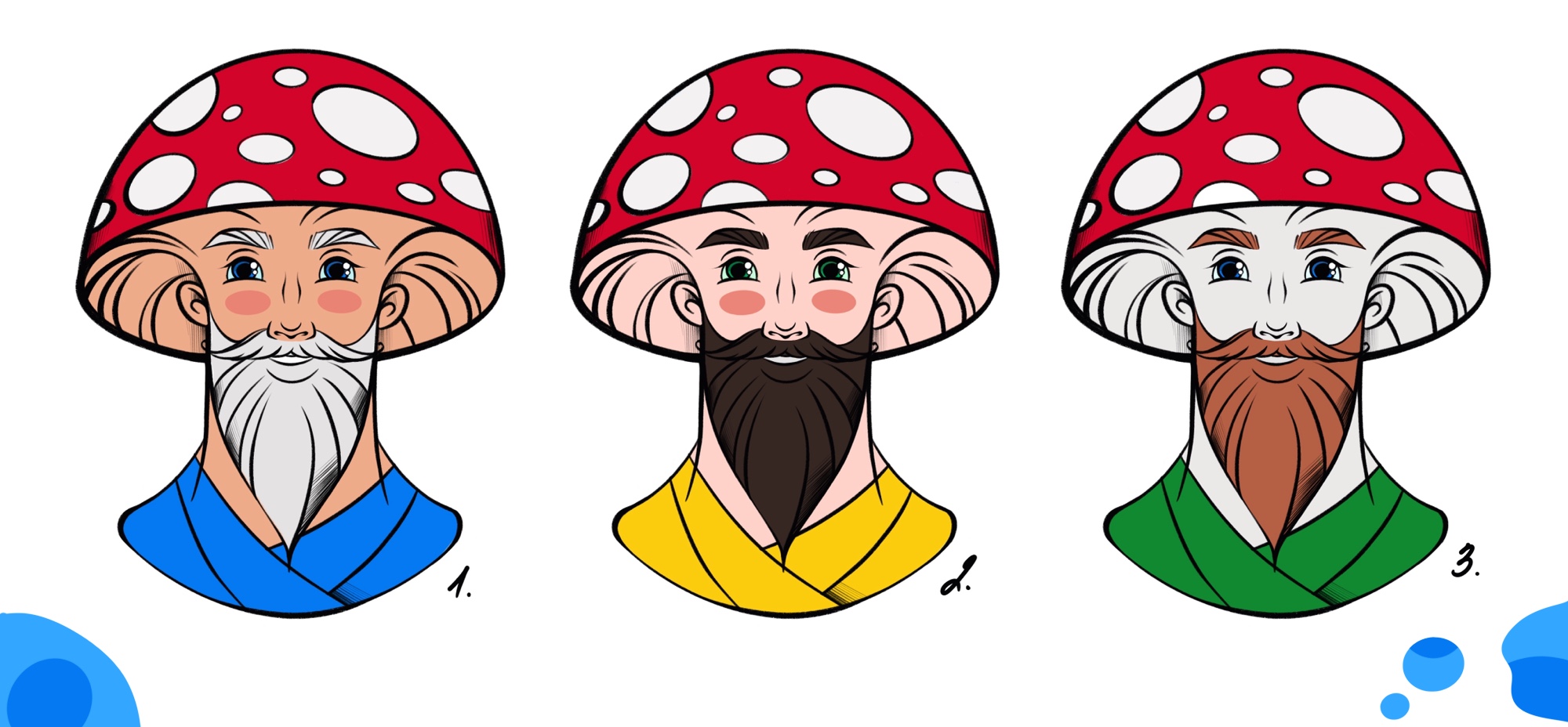 Разработка персонажа и стикеров с мухоморами для Telegram — Изображение №4 — Иллюстрация на Dprofile