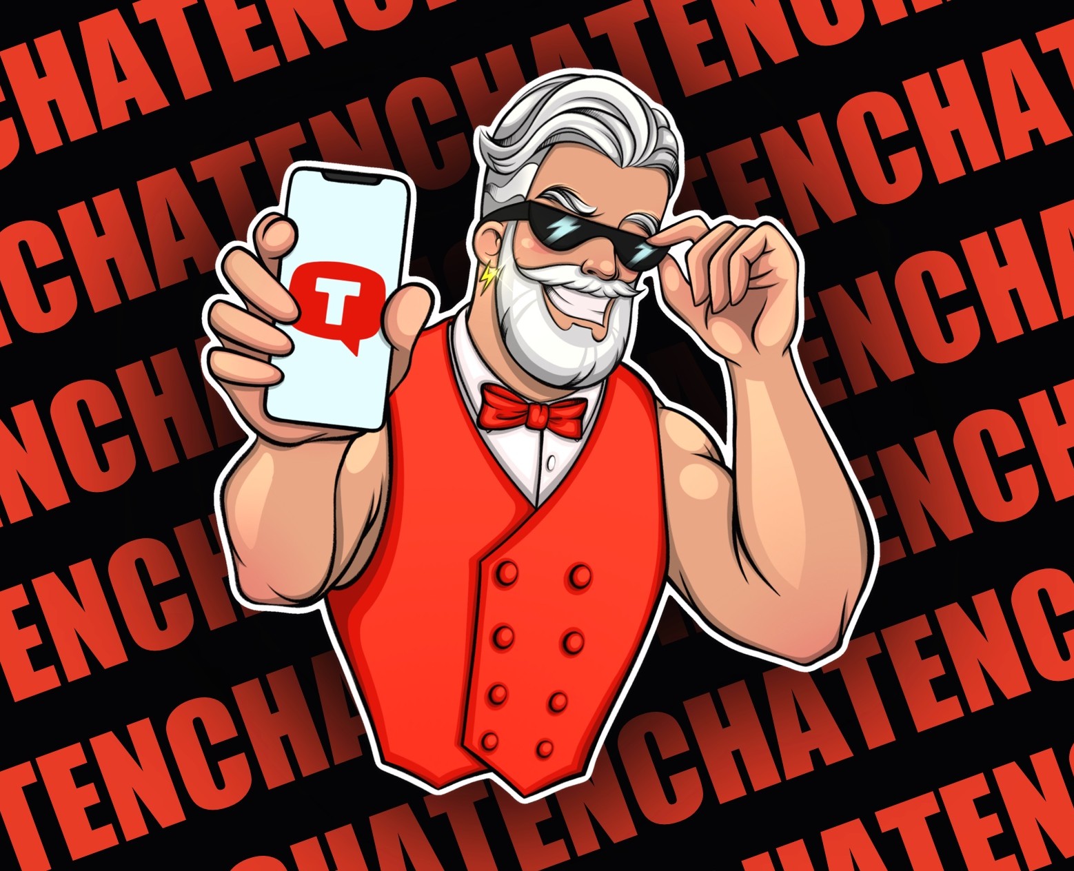 Разработка персонажа и стикеров с Зевсом для TenChat — Иллюстрация на Dprofile