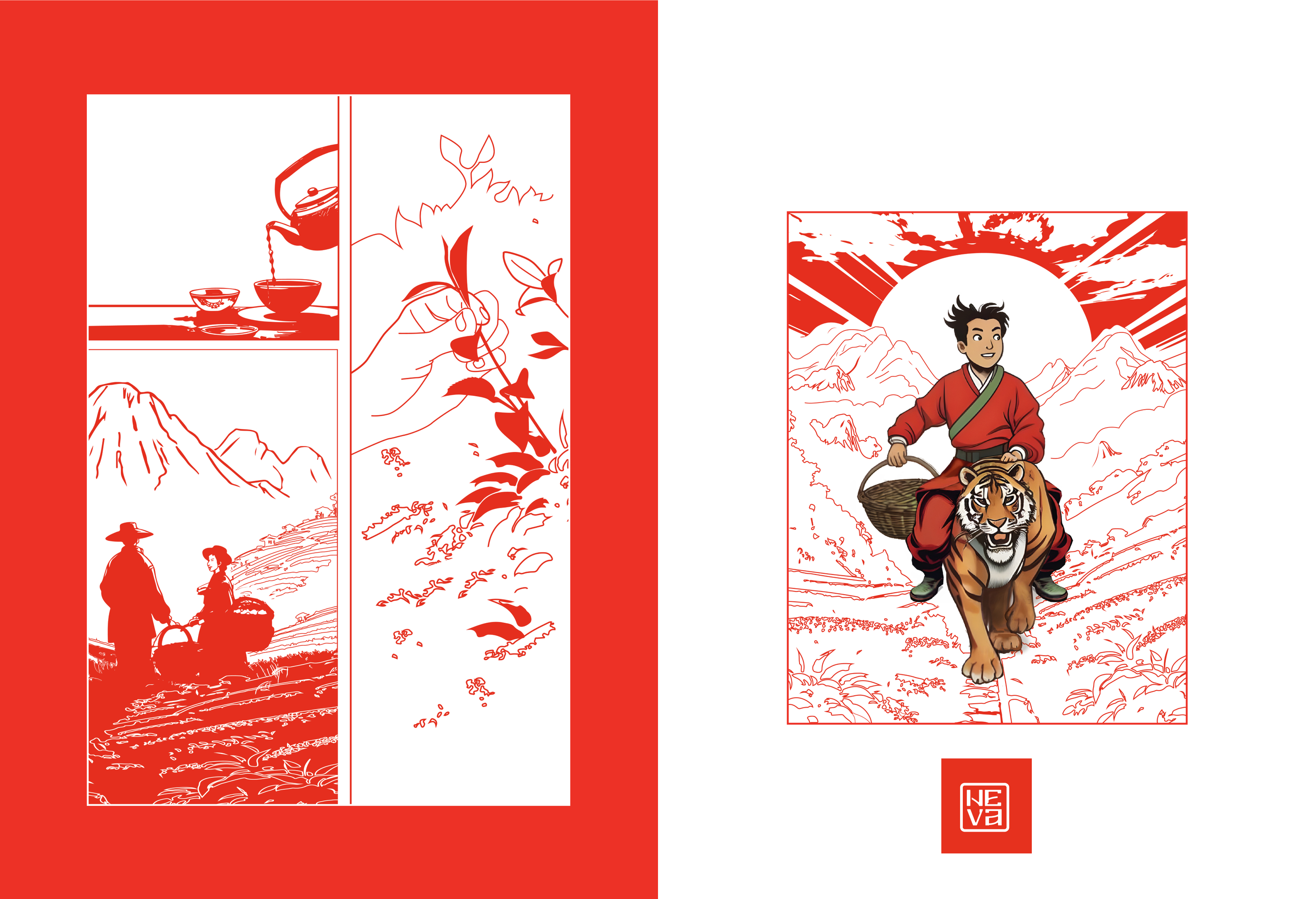 Упаковка чая «Глаз тигра» и «Тень короля» — Изображение №10 — Брендинг, Иллюстрация на Dprofile