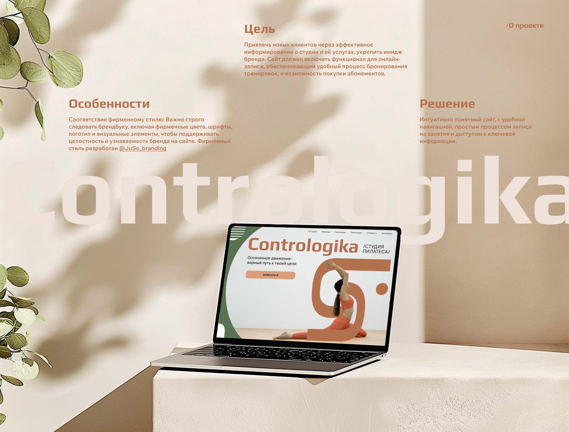 Contrologika. Лендинг для студии пилатеса — Изображение №2 — Интерфейсы, Брендинг на Dprofile