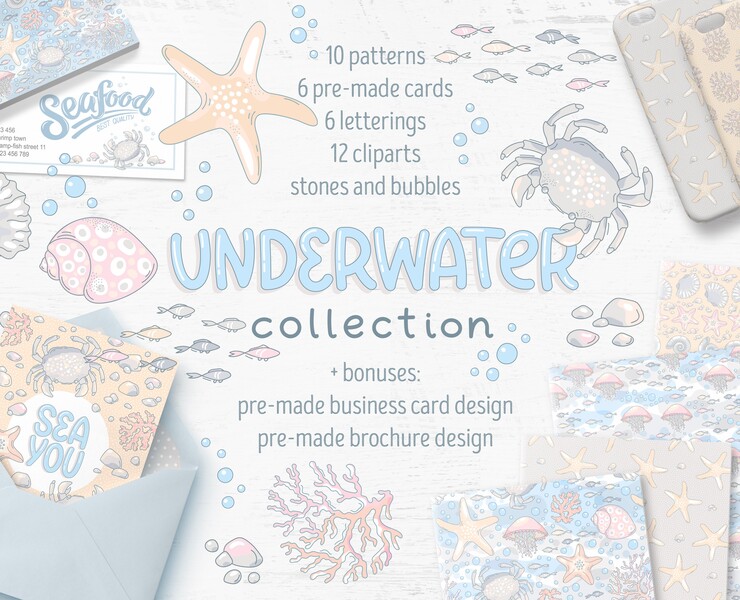 Underwater vector collection — Иллюстрация на Dprofile