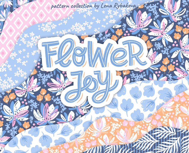 Flower pattern collection — Иллюстрация на Dprofile