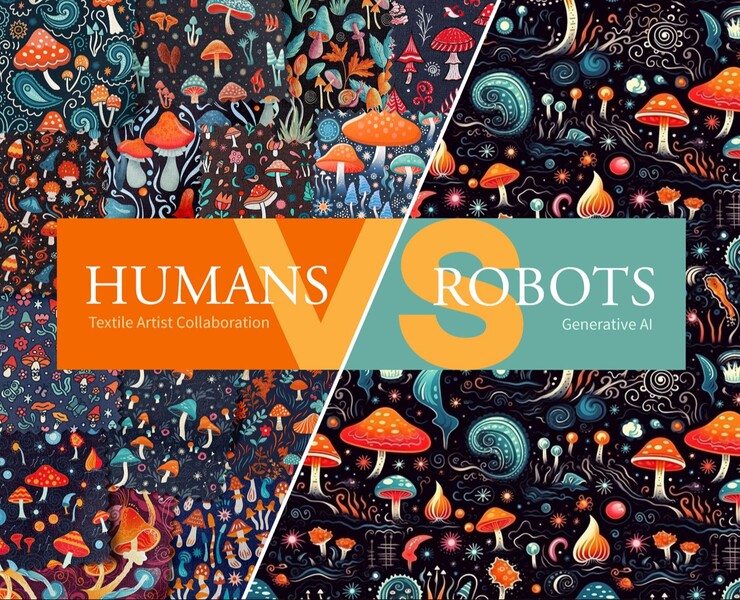 Humans vs Robots. Pattern collaboration. — Иллюстрация на Dprofile