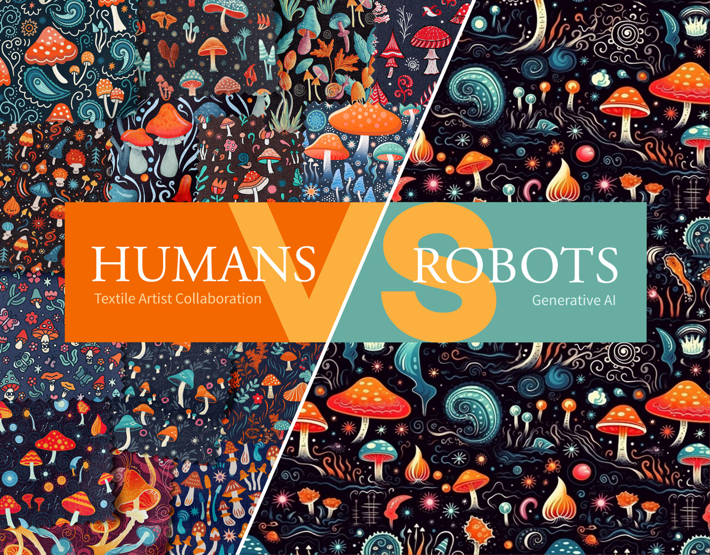 Humans vs Robots. Pattern collaboration. — Изображение №1 — Иллюстрация на Dprofile