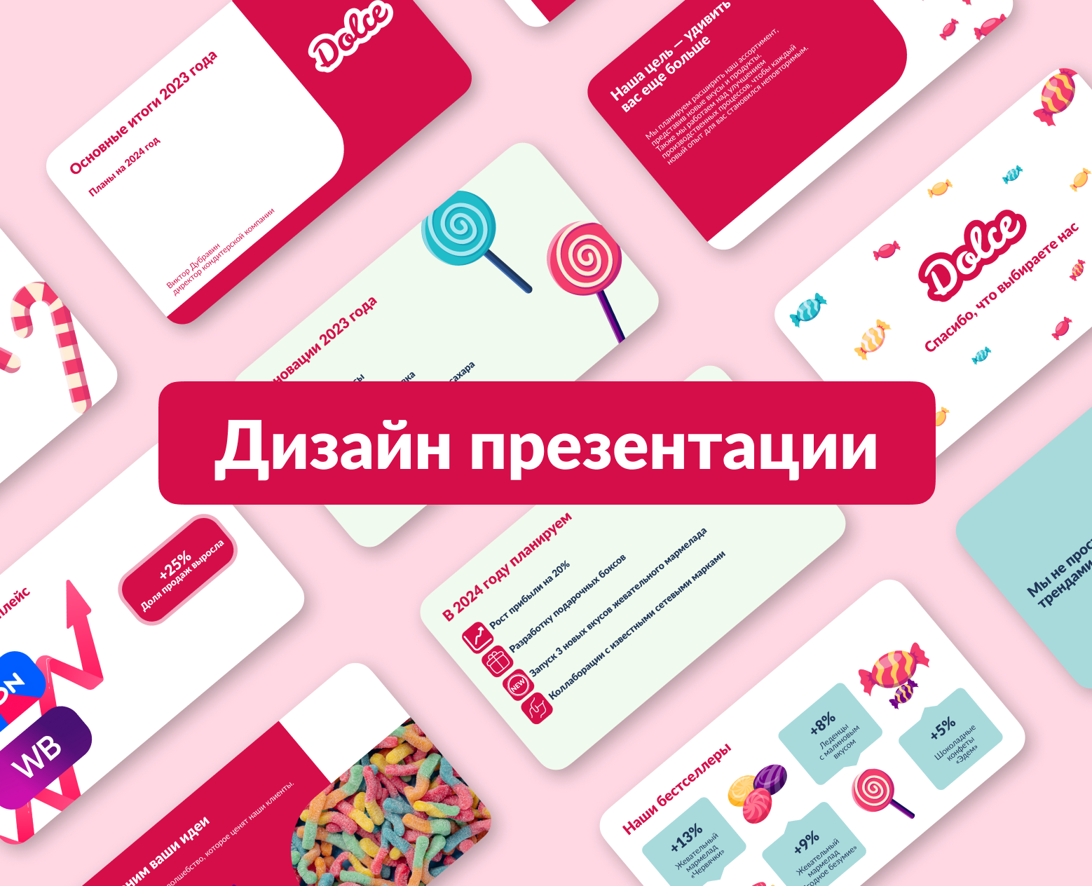 Отчетная презентация для кондитерской компании "Дольче" на Dprofile