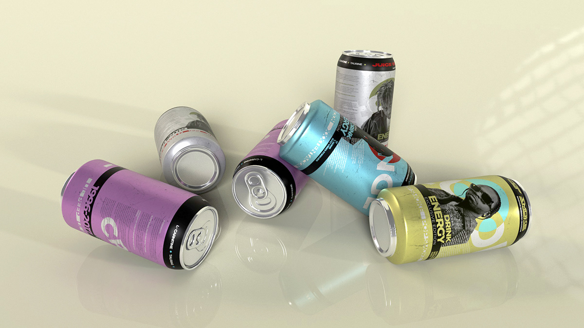 Дизайн банок энергетика | PACKAGE DESIGN - ENERGY DRINK — Изображение №2 — Брендинг, 3D на Dprofile