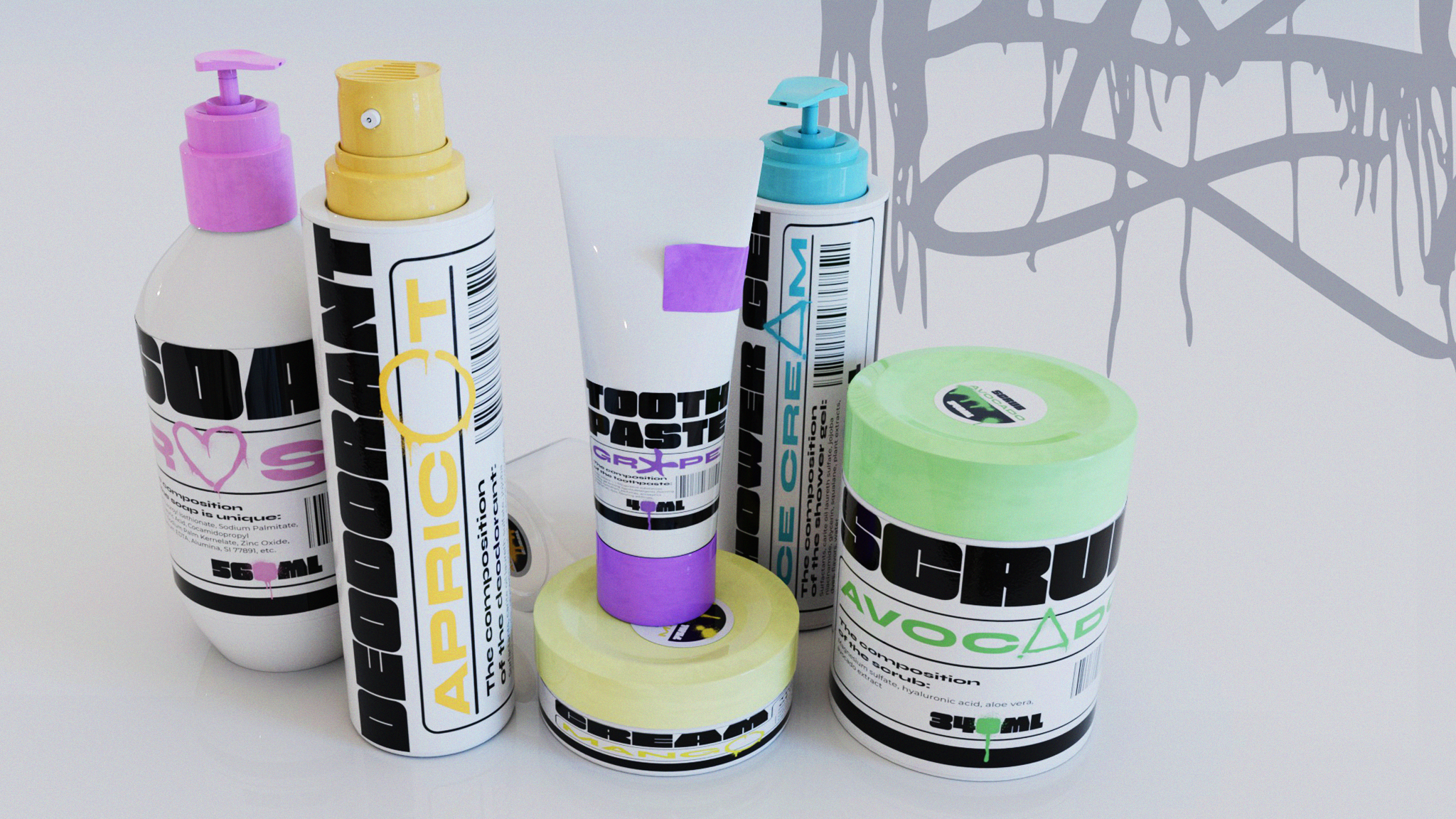 Дизайн этикеток косметики | Рackaging of cosmetics — Изображение №11 — Брендинг, 3D на Dprofile