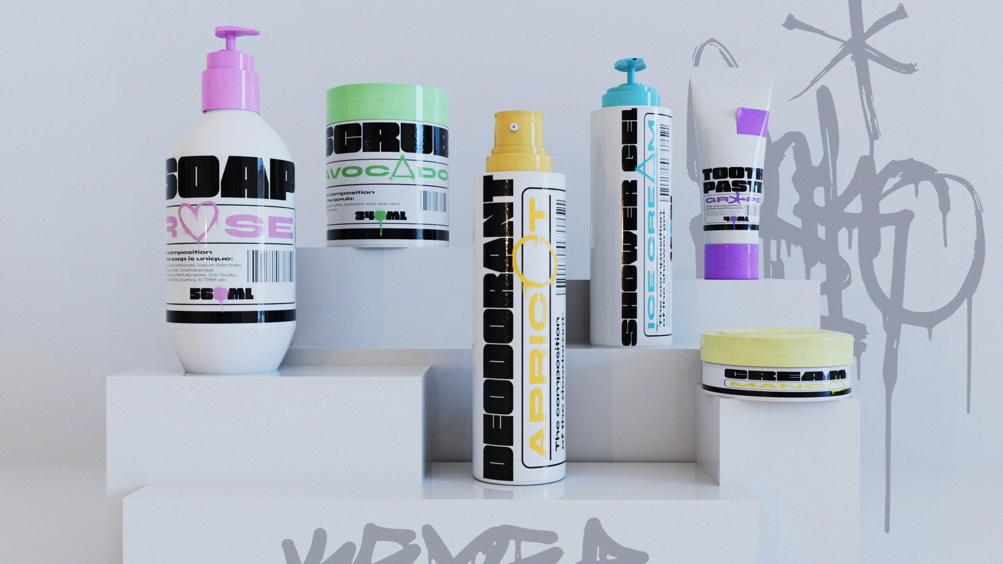 Дизайн этикеток косметики | Рackaging of cosmetics — Изображение №2 — Брендинг, 3D на Dprofile