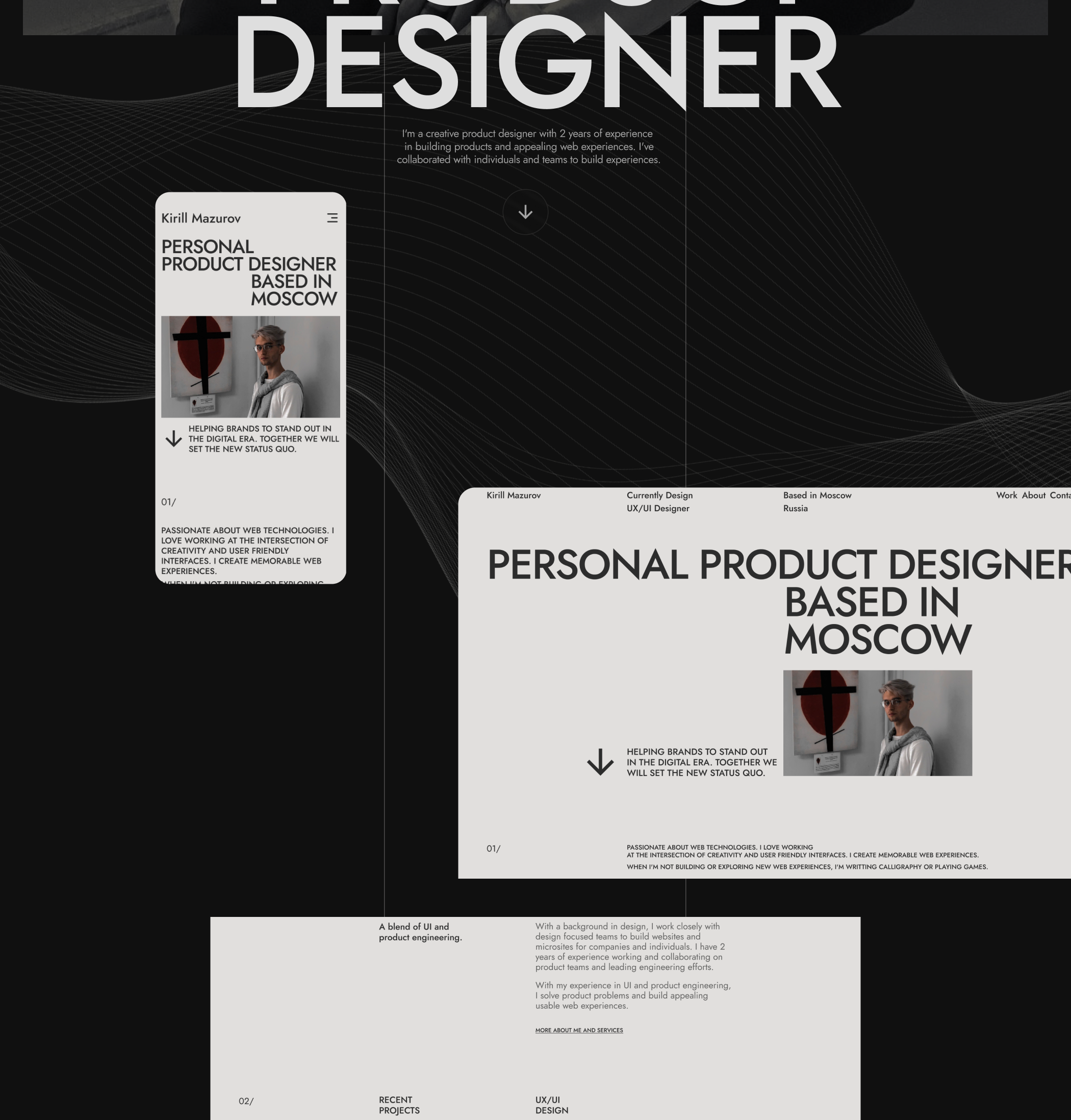 Personal Portfolio website for UX\UI Designer. — Изображение №2 — Интерфейсы на Dprofile