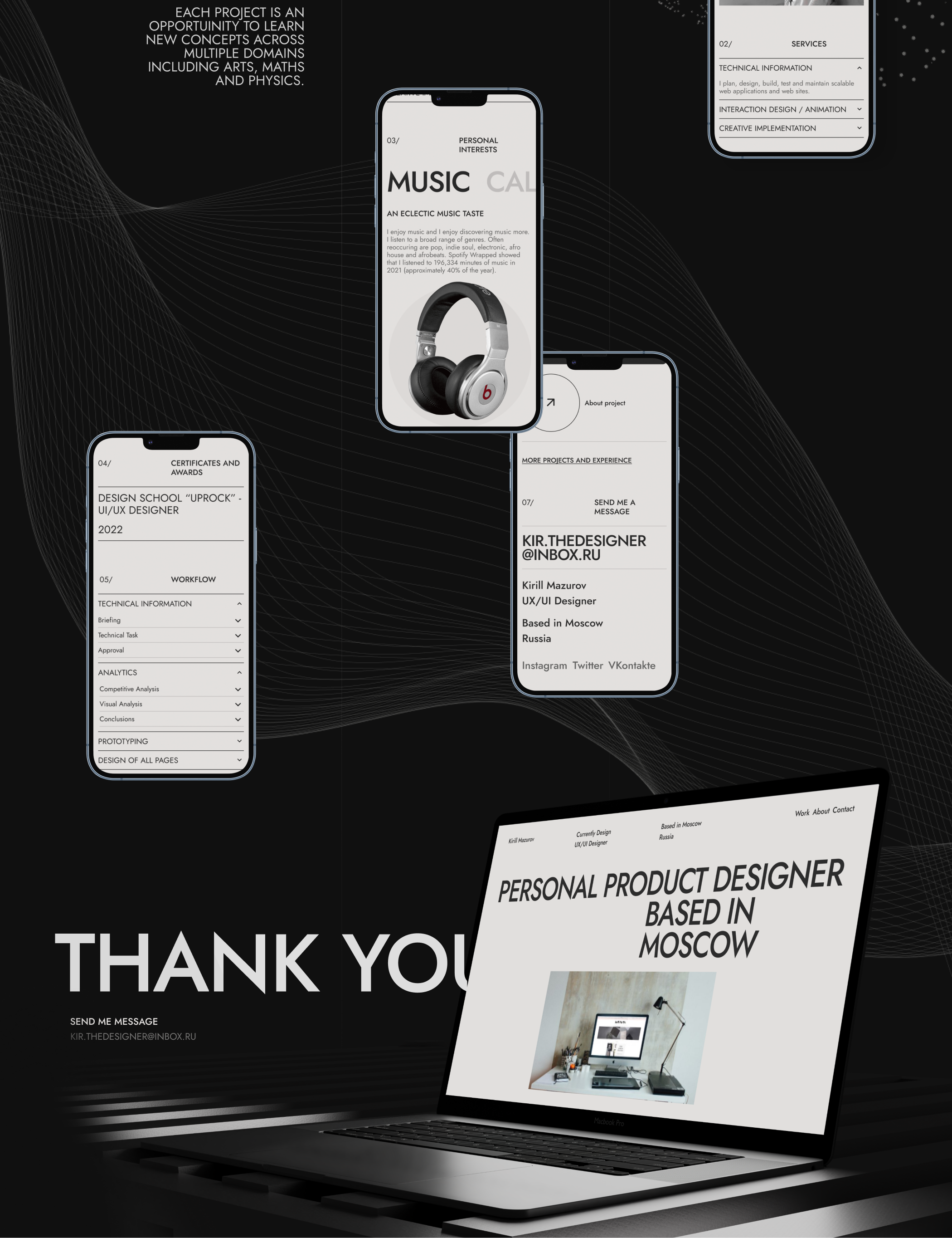 Personal Portfolio website for UX\UI Designer. — Изображение №8 — Интерфейсы на Dprofile