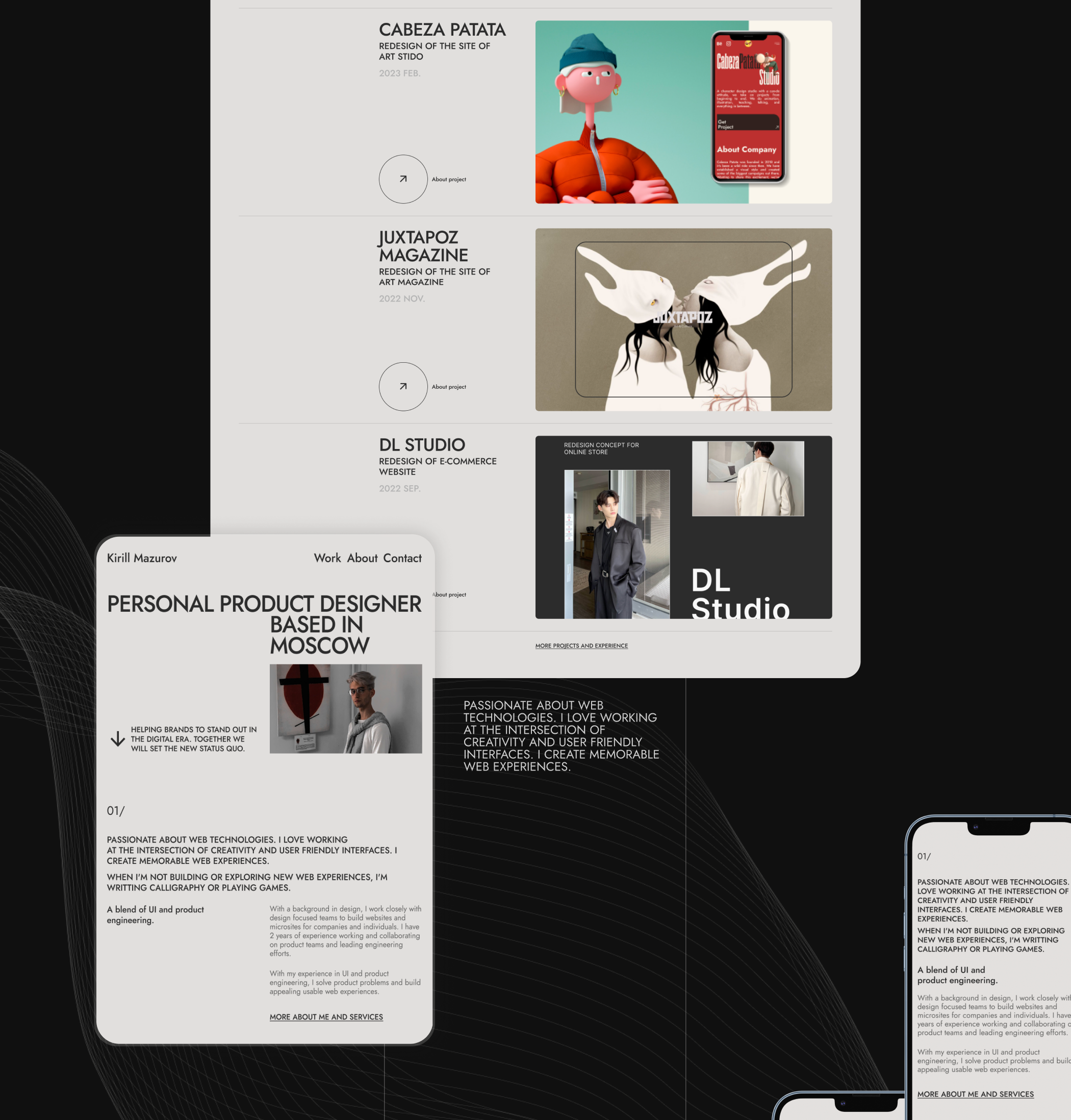 Personal Portfolio website for UX\UI Designer. — Изображение №3 — Интерфейсы на Dprofile