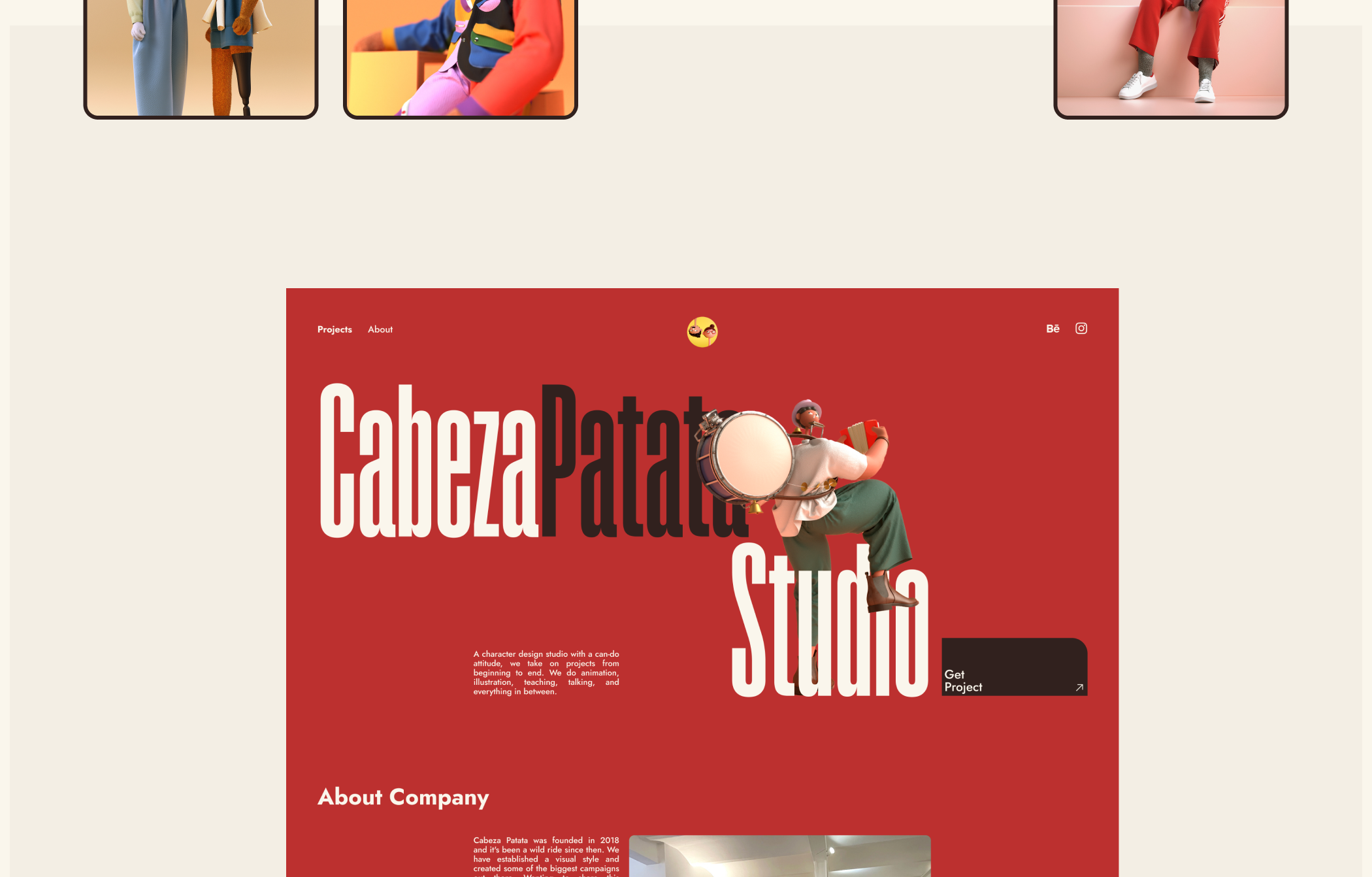 Cabeza Patata. Redesign studio. — Изображение №3 — Интерфейсы, 3D на Dprofile