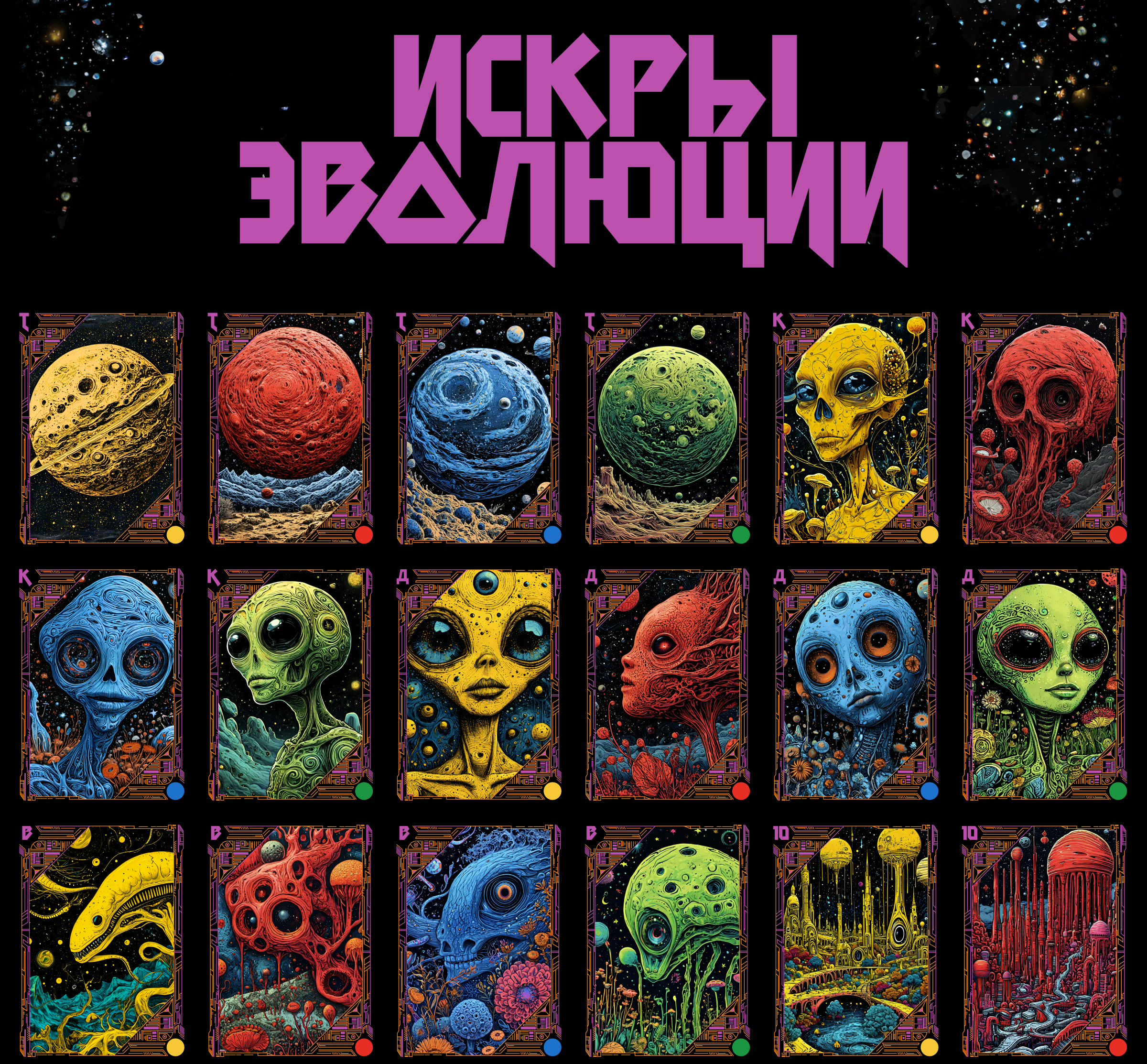 Искры эволюции. Игральные карты — Изображение №3 — Брендинг, Иллюстрация на Dprofile