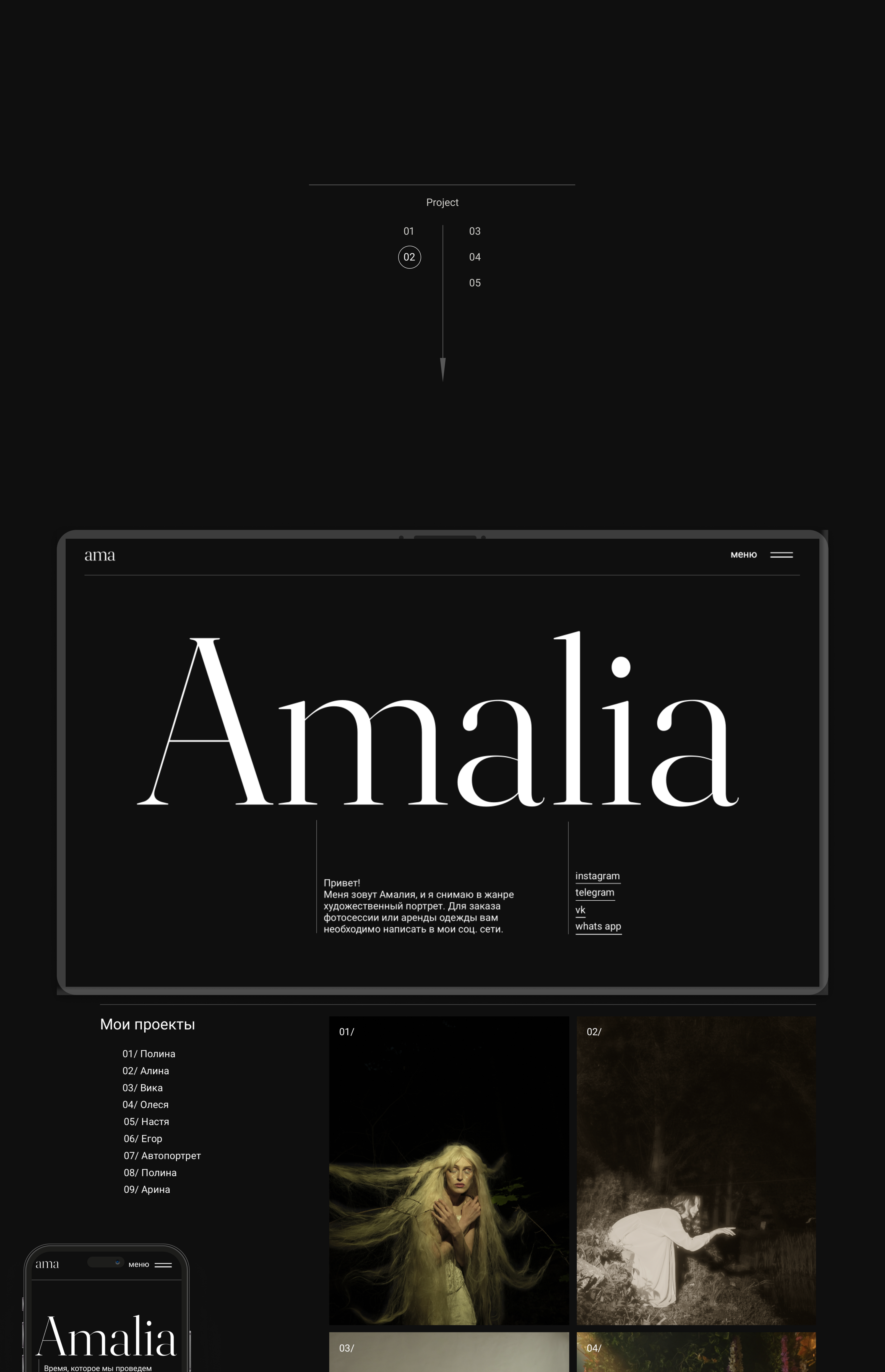 Amalia. Portfolio — Изображение №8 — Интерфейсы, Брендинг на Dprofile