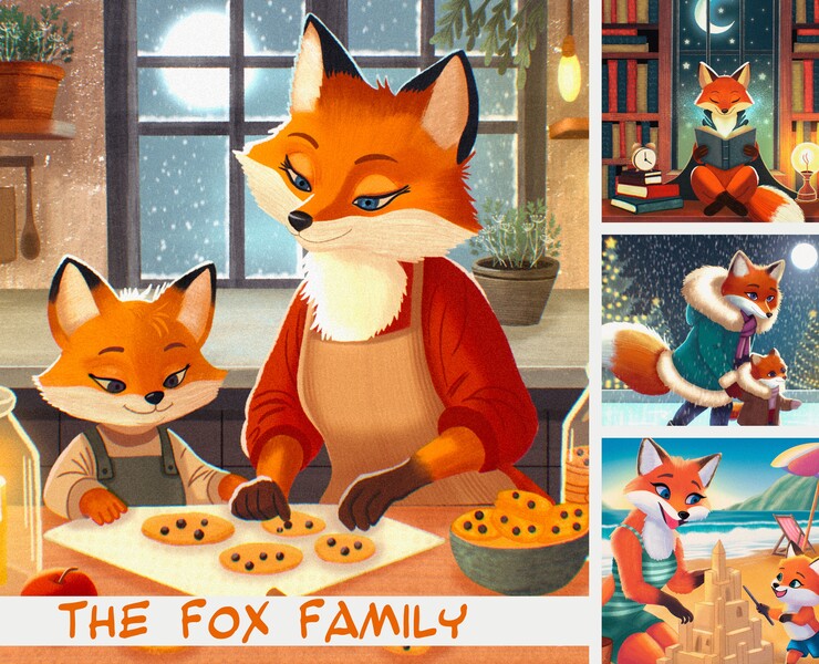 The Fox Family — Иллюстрация на Dprofile