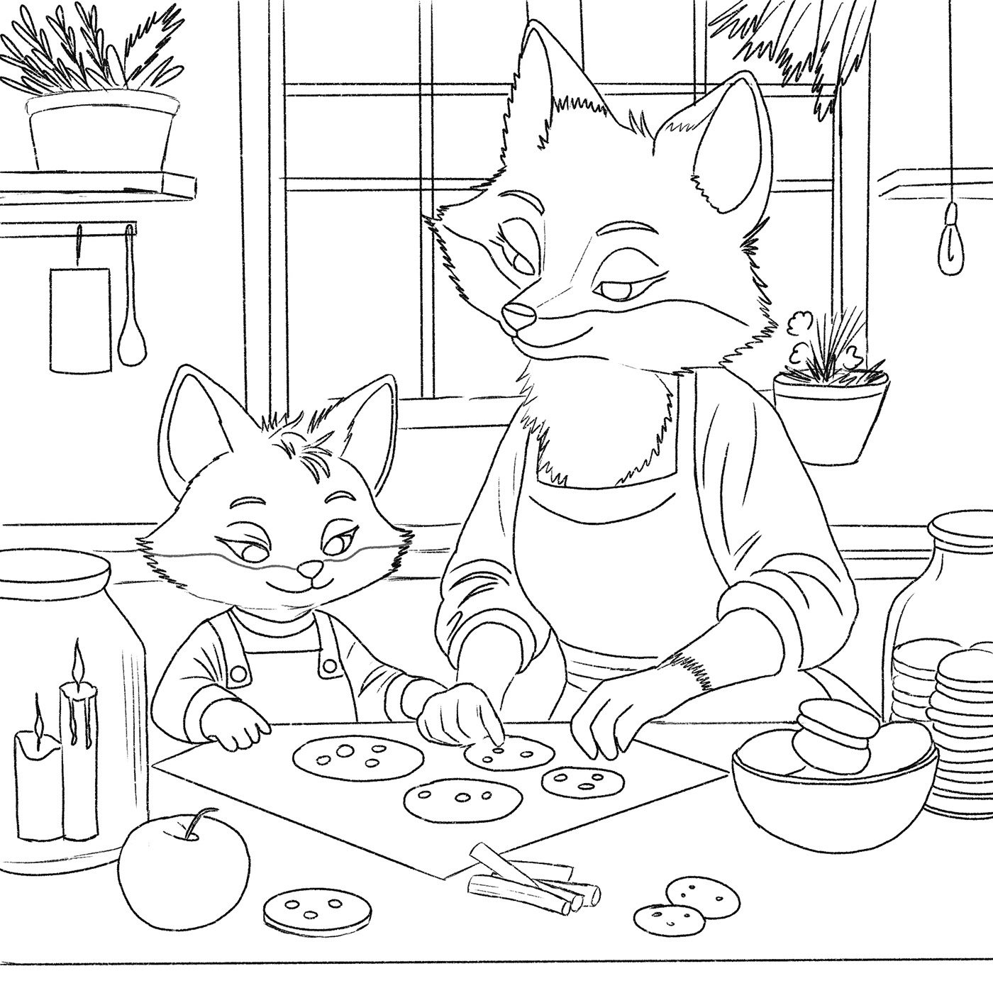 The Fox Family — Изображение №3 — Иллюстрация на Dprofile