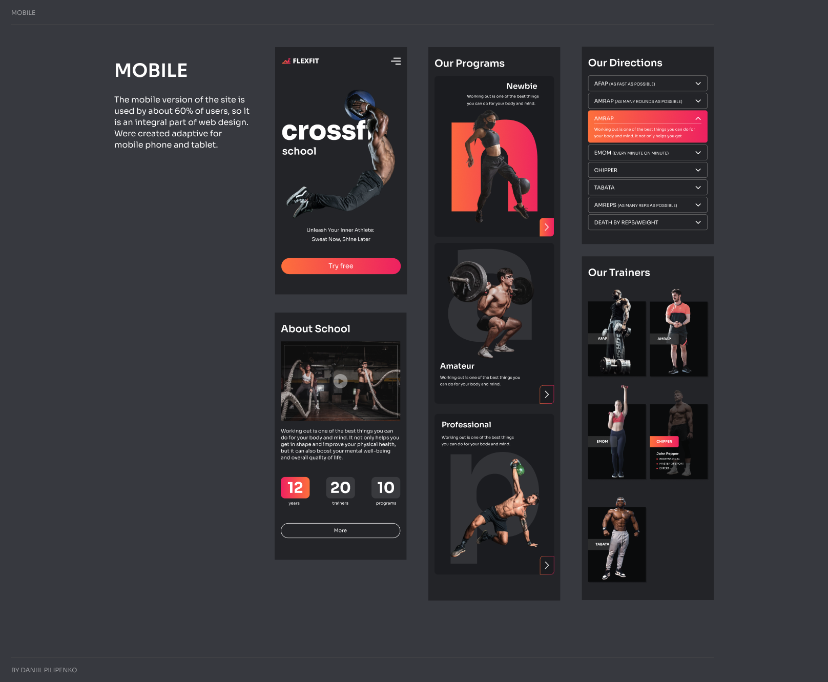 Web design for a fitness club / Веб дизайн фитнес клуба — Изображение №10 — Интерфейсы на Dprofile