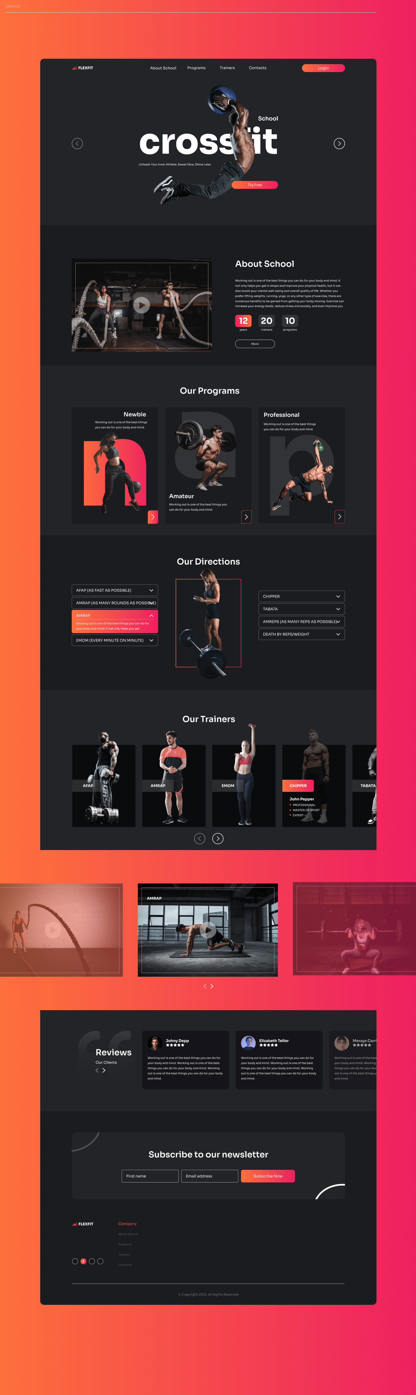 Web design for a fitness club / Веб дизайн фитнес клуба — Изображение №9 — Интерфейсы на Dprofile