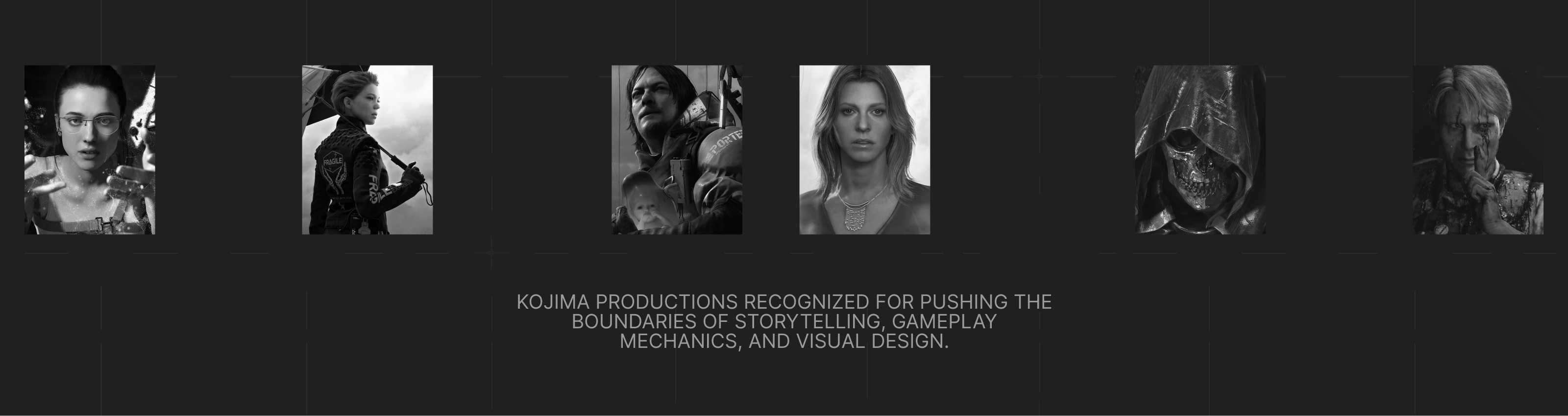 Kojima Productions | Corporate website redesign — Изображение №6 — Интерфейсы, Брендинг на Dprofile