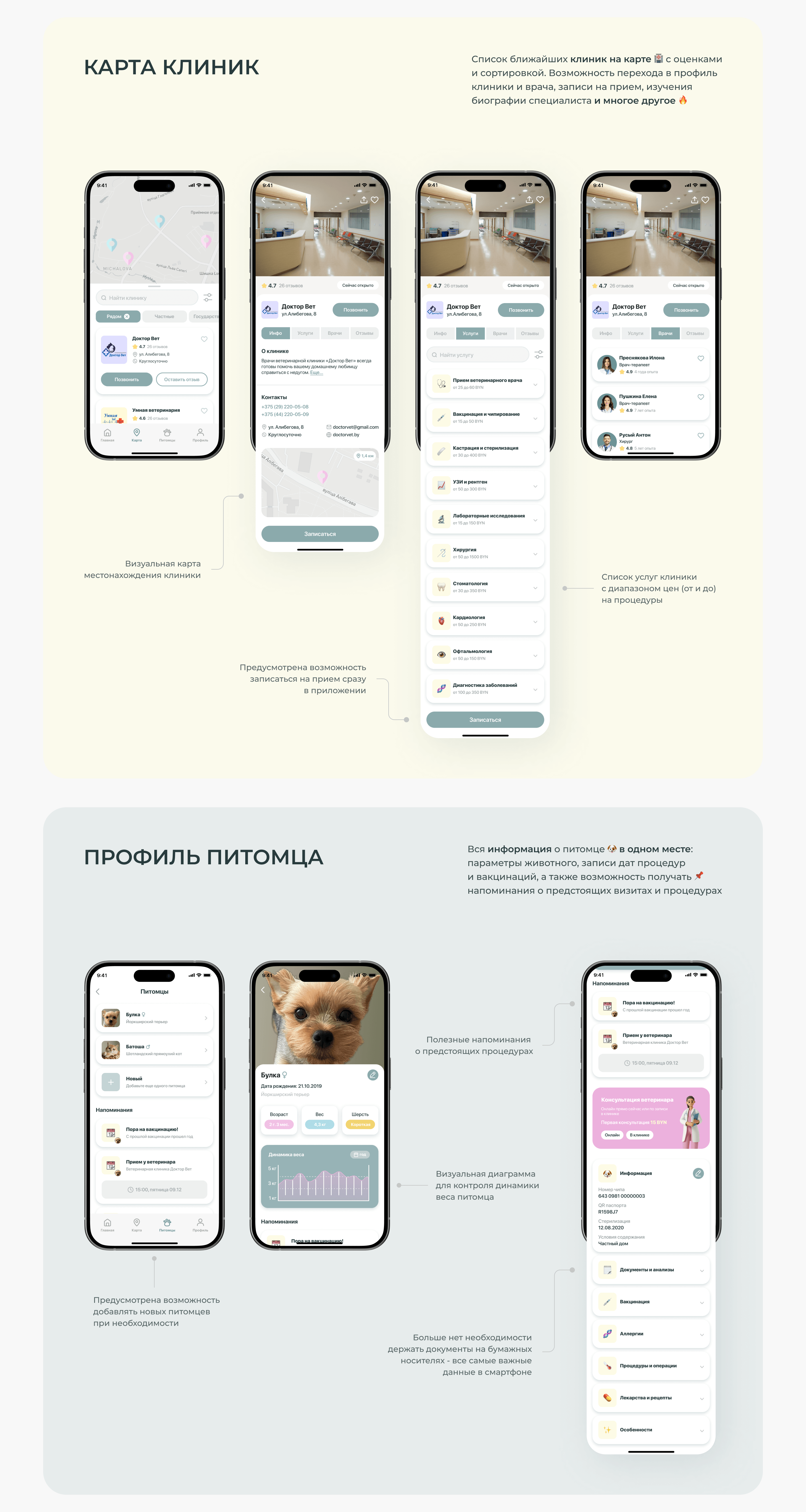 WOOF - приложение для заботы о питомцах — Изображение №12 — Интерфейсы на Dprofile
