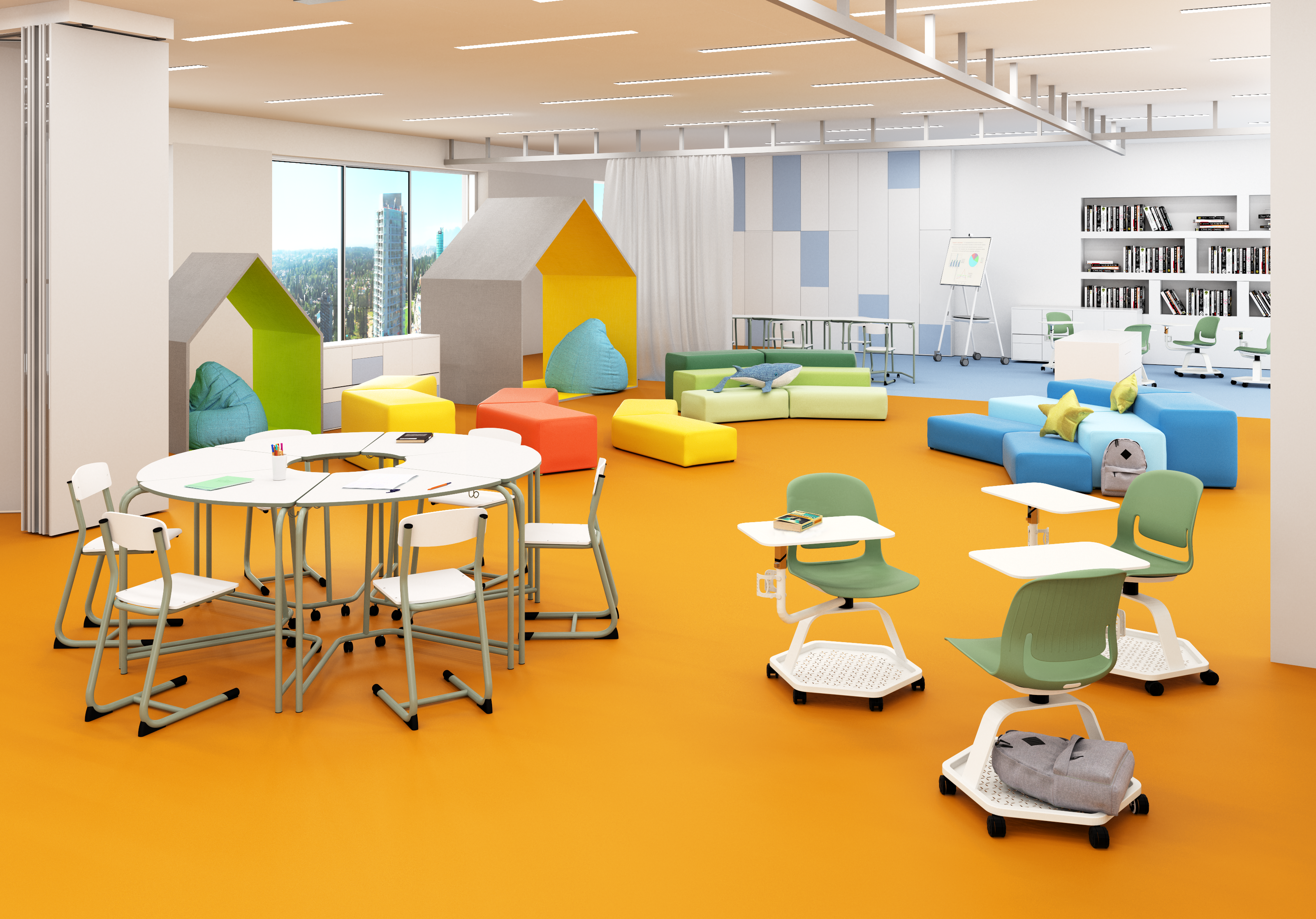 Render школьного стула Mobi. — Изображение №2 — 3D на Dprofile