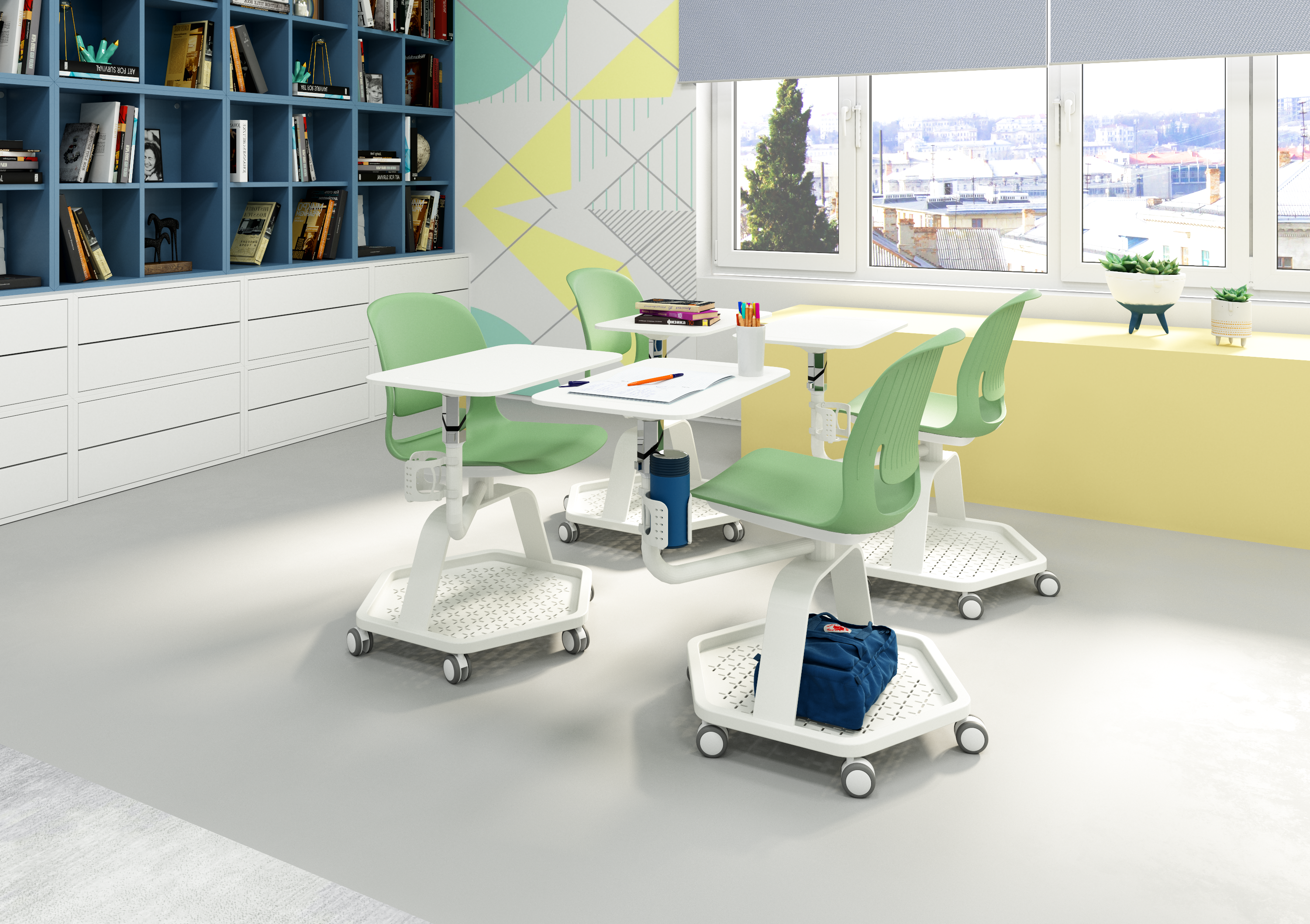 Render школьного стула Mobi. — Изображение №6 — 3D на Dprofile