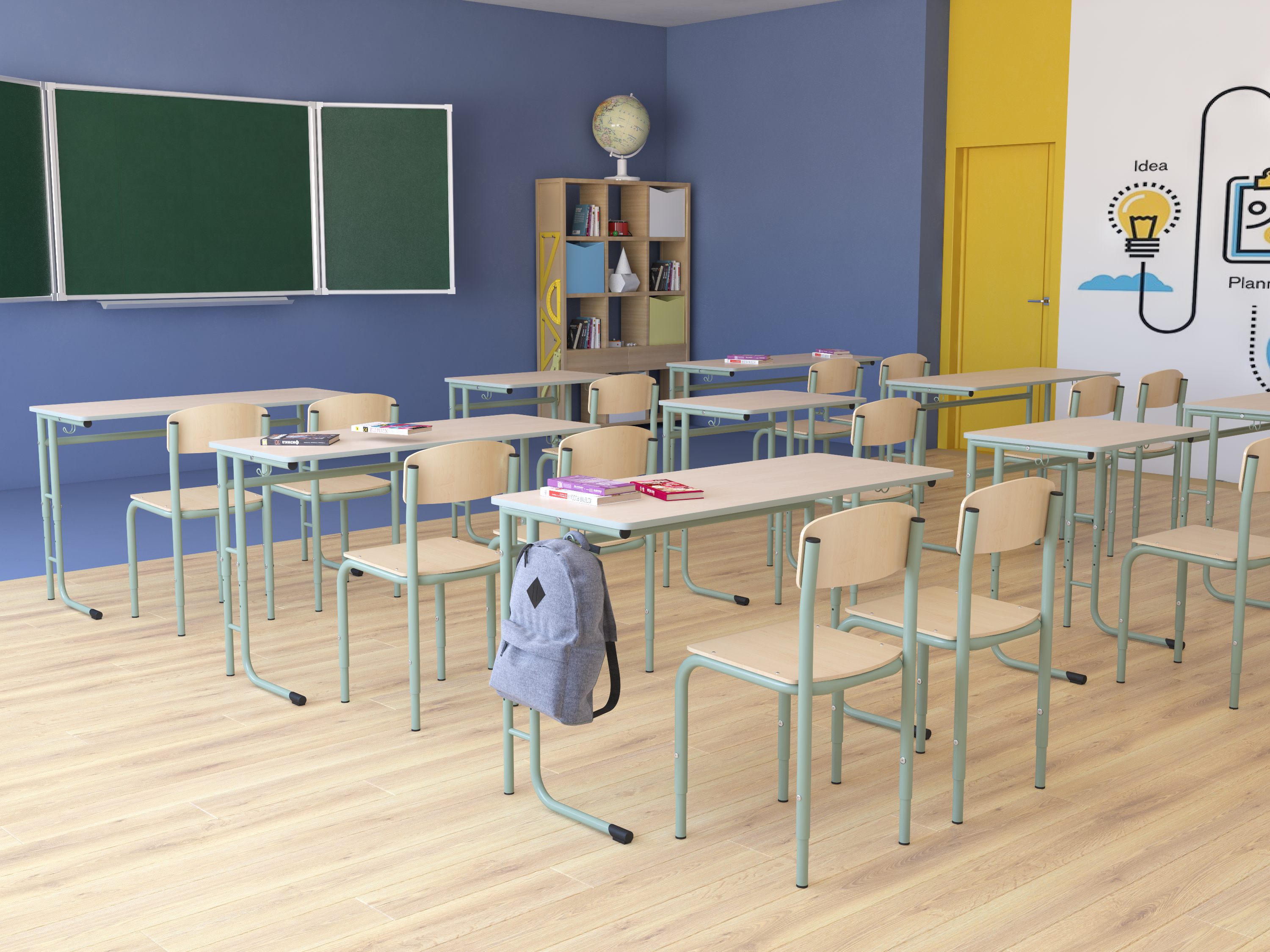 Визуализации школьной мебели — Изображение №7 — 3D на Dprofile