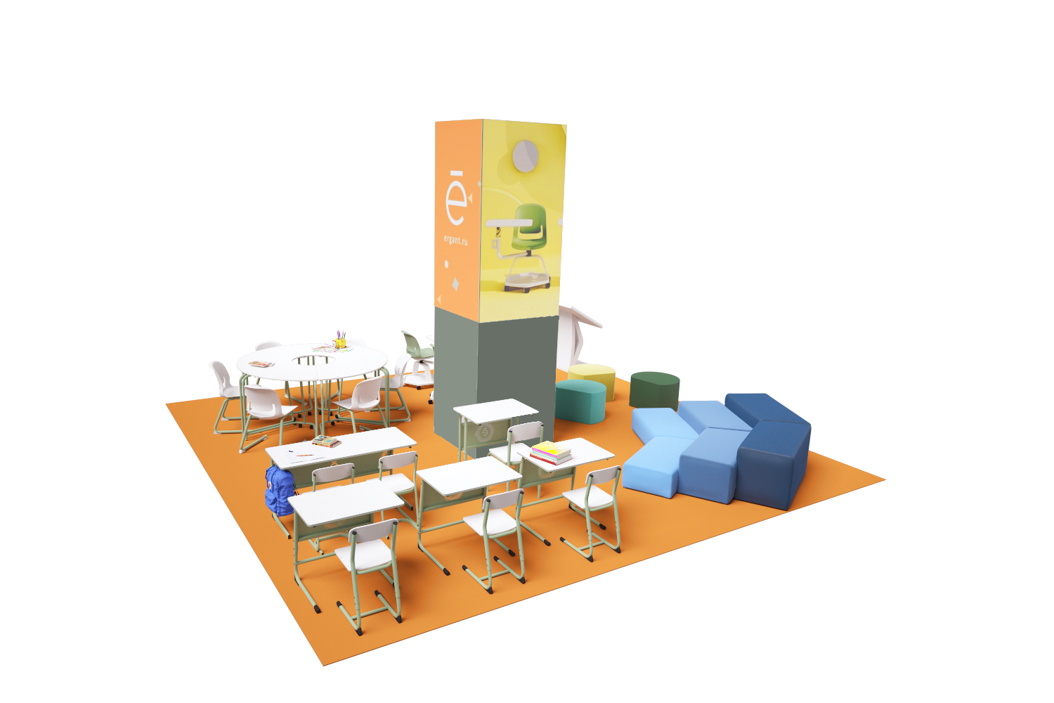 Выставочный стенд на Build School 2022 — Изображение №4 — 3D, Анимация на Dprofile