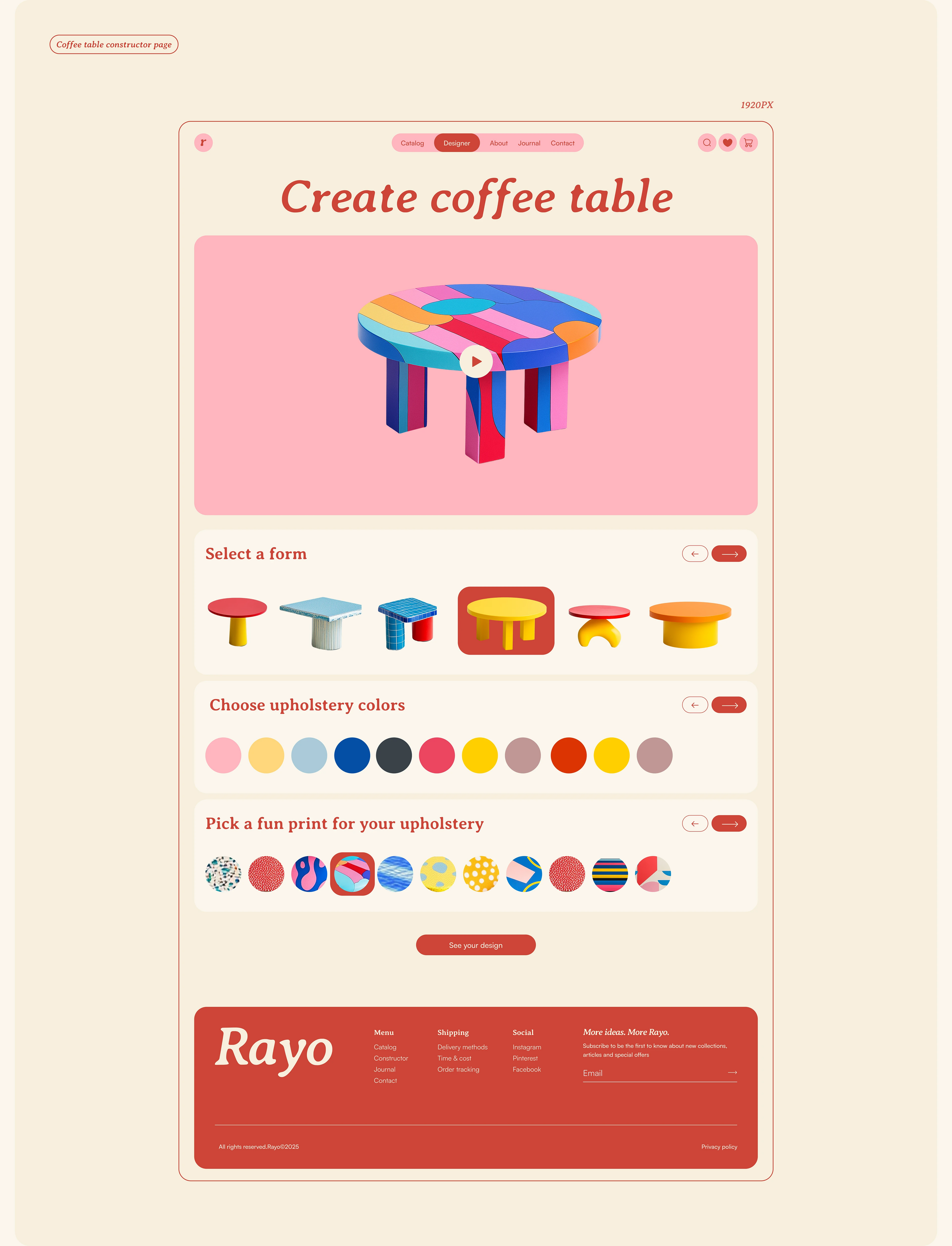 Rayo – furniture & home objects ecommerce website — Изображение №12 — Интерфейсы, Анимация на Dprofile
