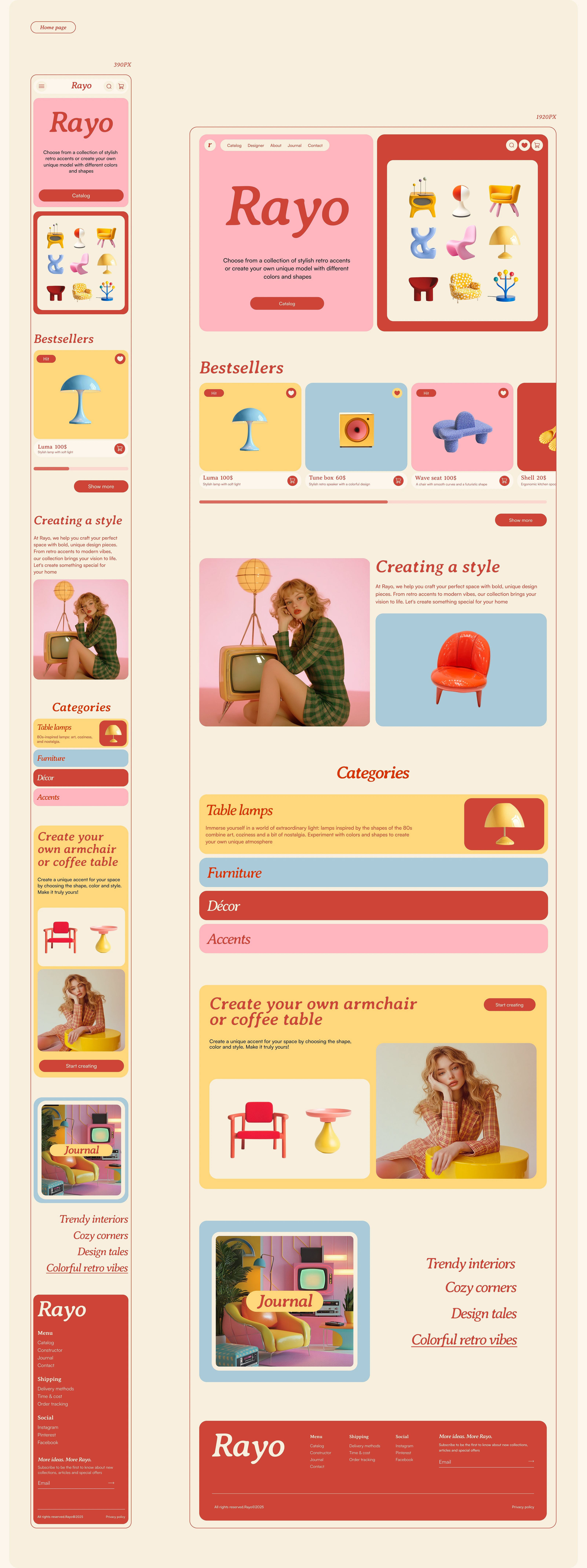 Rayo – furniture & home objects ecommerce website — Изображение №4 — Интерфейсы, Анимация на Dprofile