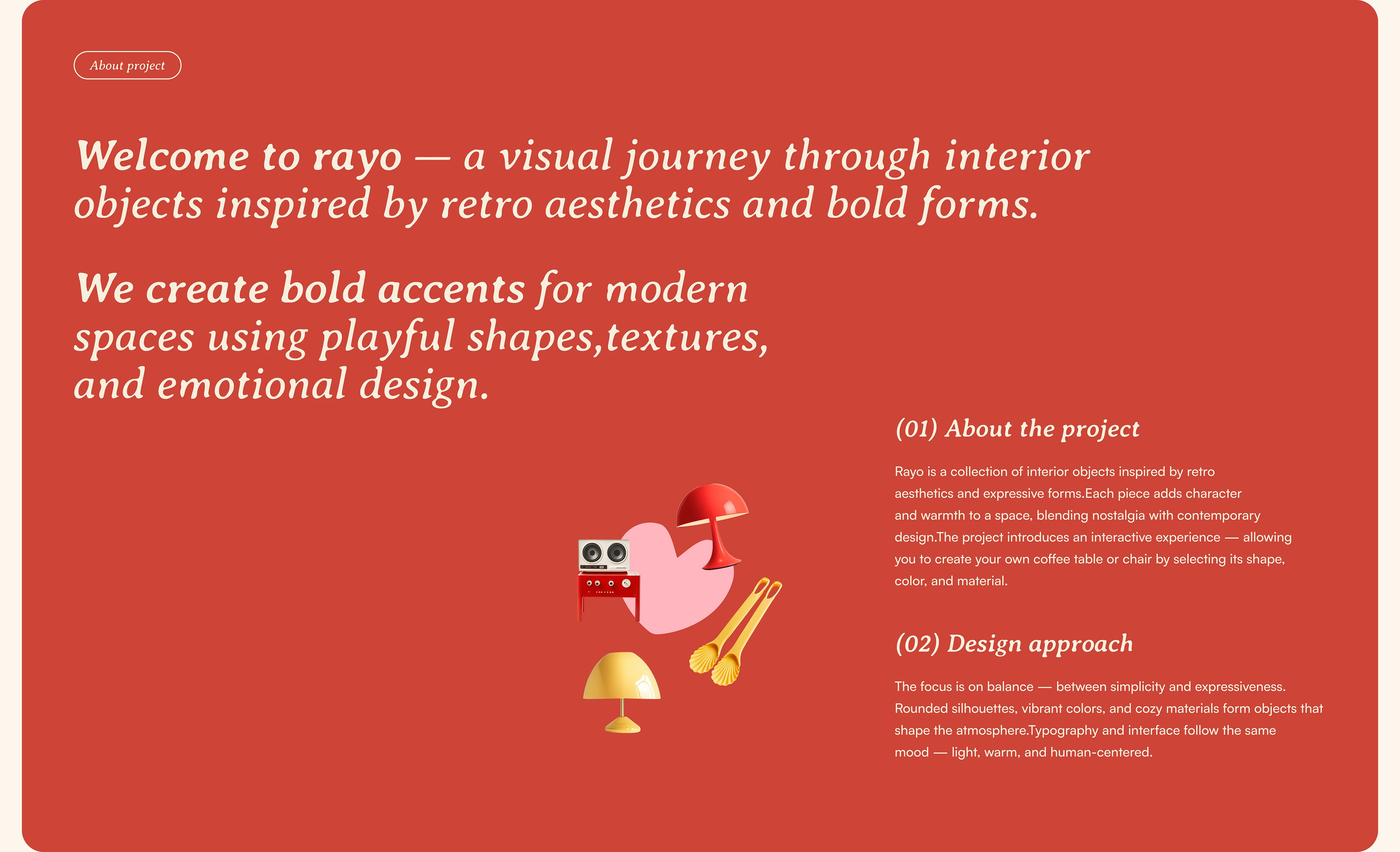 Rayo – furniture & home objects ecommerce website — Изображение №2 — Интерфейсы, Анимация на Dprofile