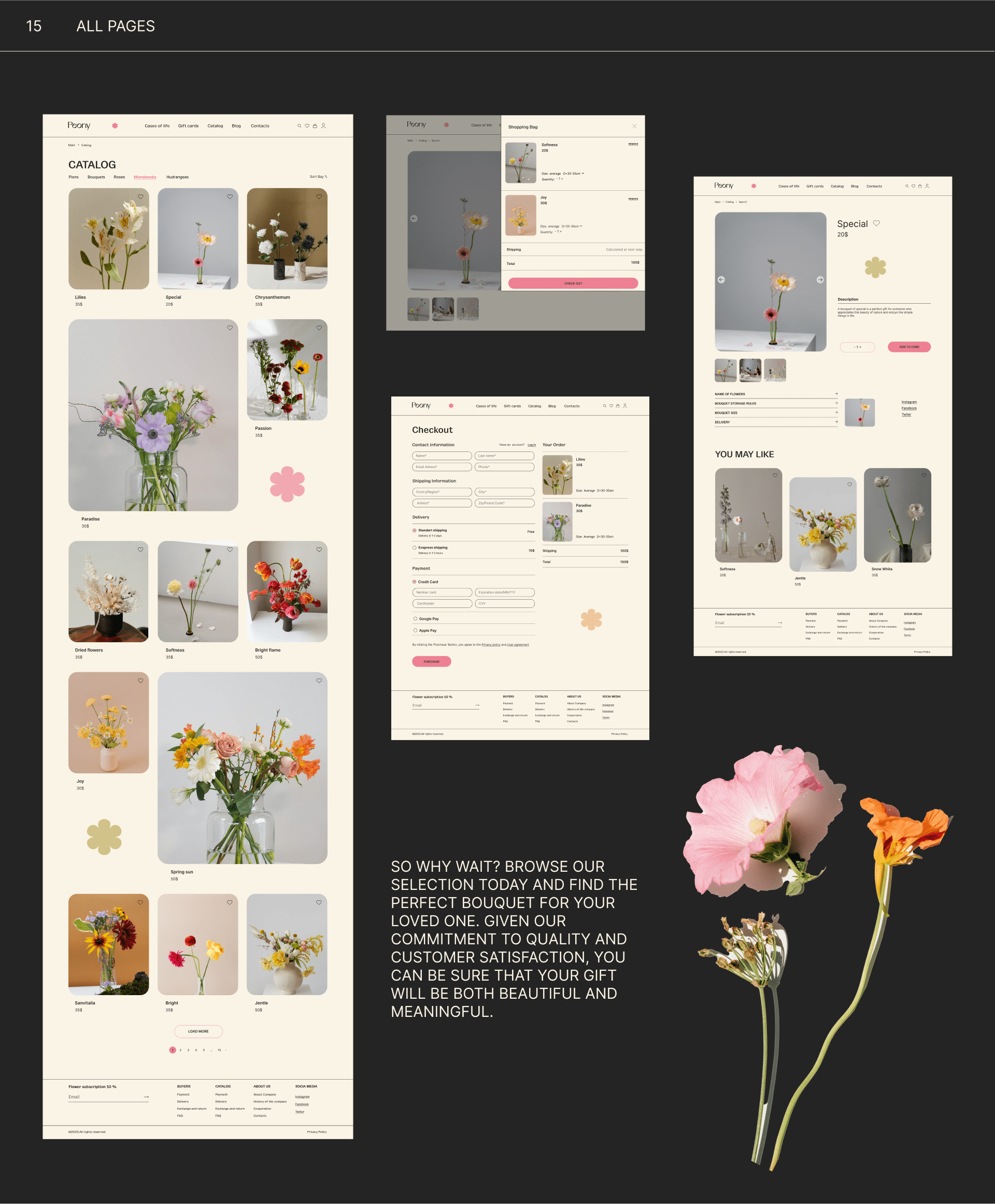 Peony | Website — Изображение №12 — Интерфейсы на Dprofile