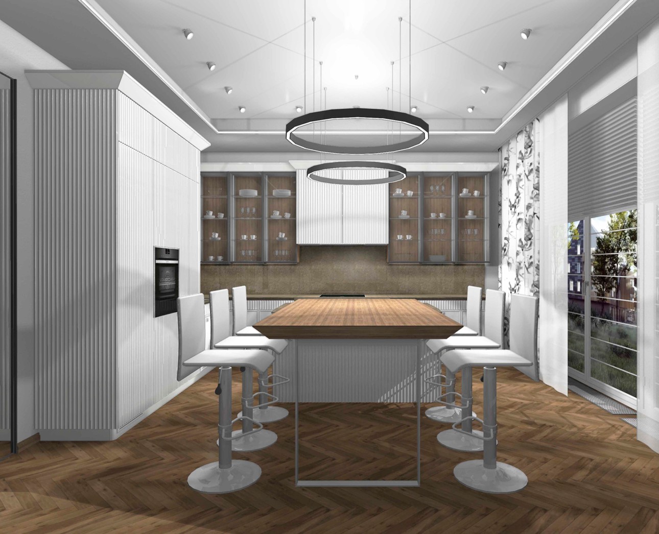 VIRS: Кухня BELLAGIO в интерьере столовой — 3D, Маркетинг на Dprofile