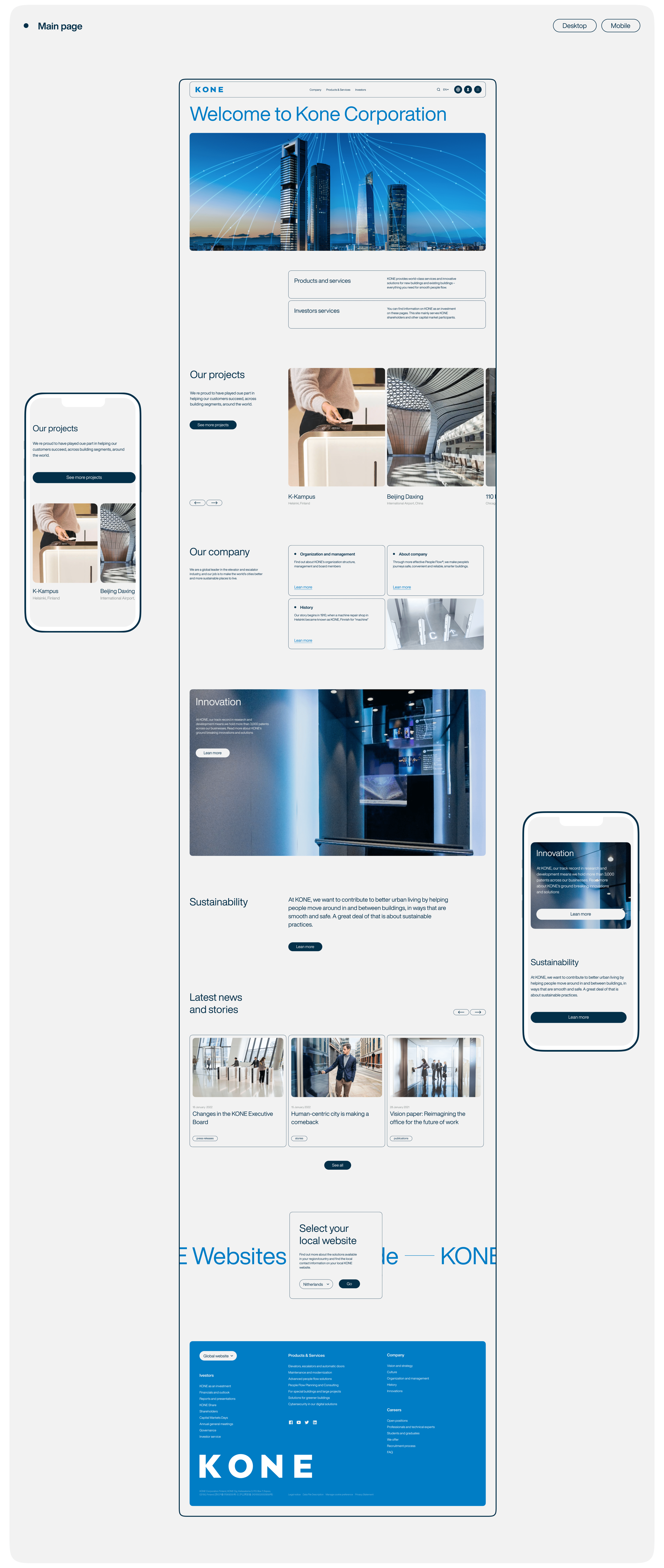 KONE — Corporate website — Изображение №2 — Интерфейсы на Dprofile