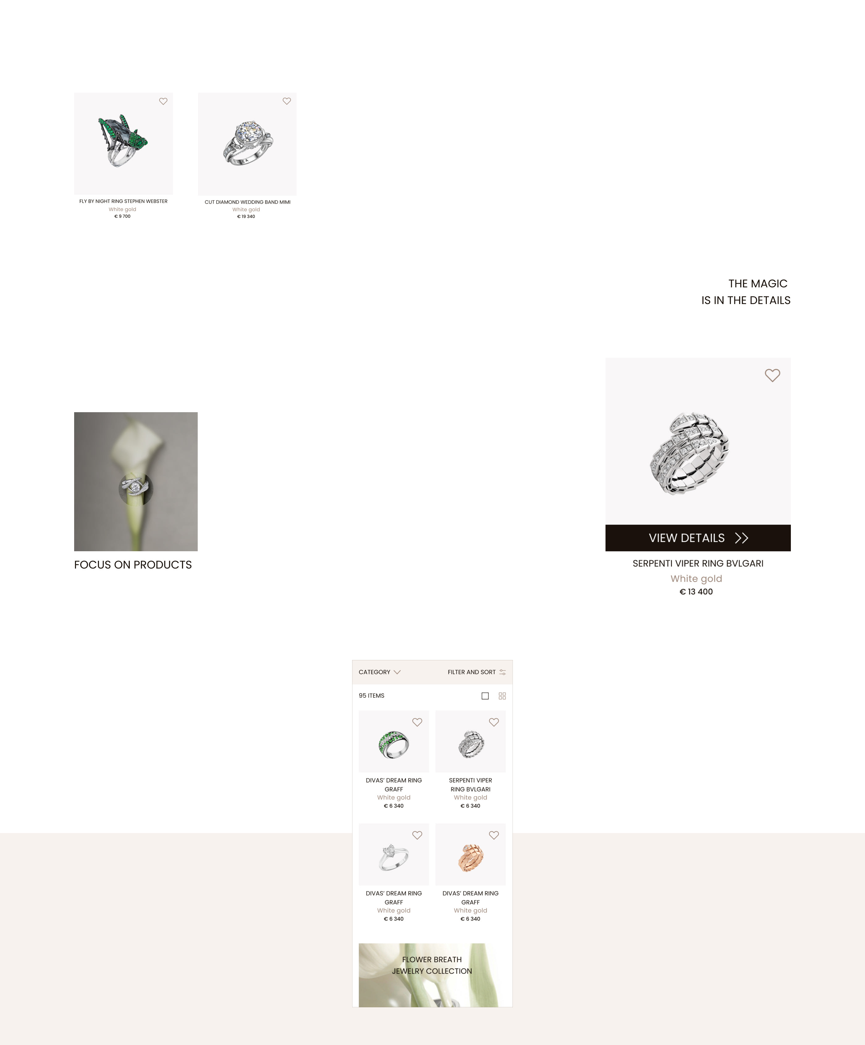 Concept for a jewelry e-commerce — Изображение №9 — Интерфейсы, Графика на Dprofile