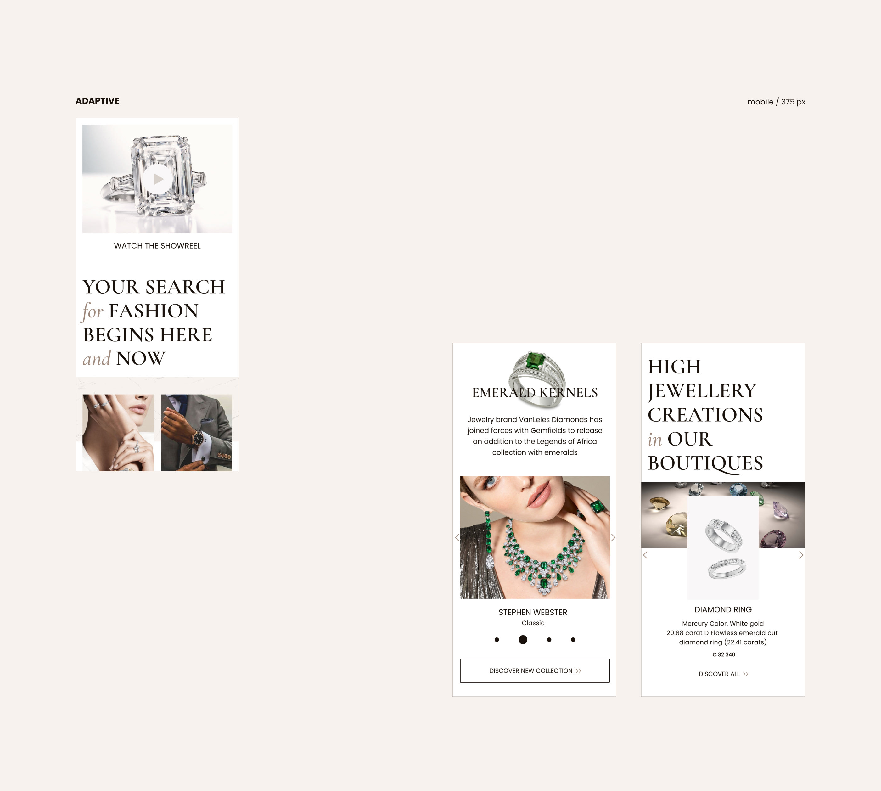 Concept for a jewelry e-commerce — Изображение №6 — Интерфейсы, Графика на Dprofile