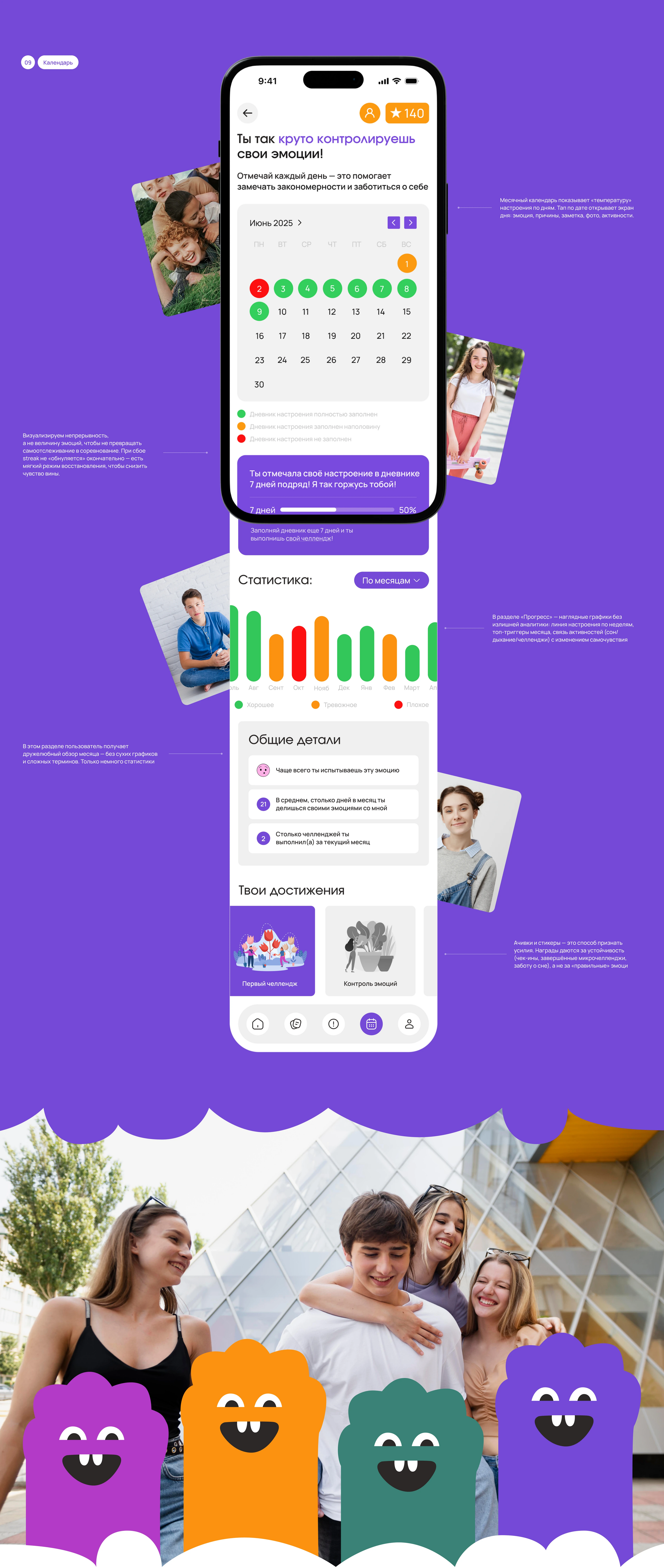 Mobile App | Mental Health | UX/UI — Изображение №12 — Интерфейсы на Dprofile