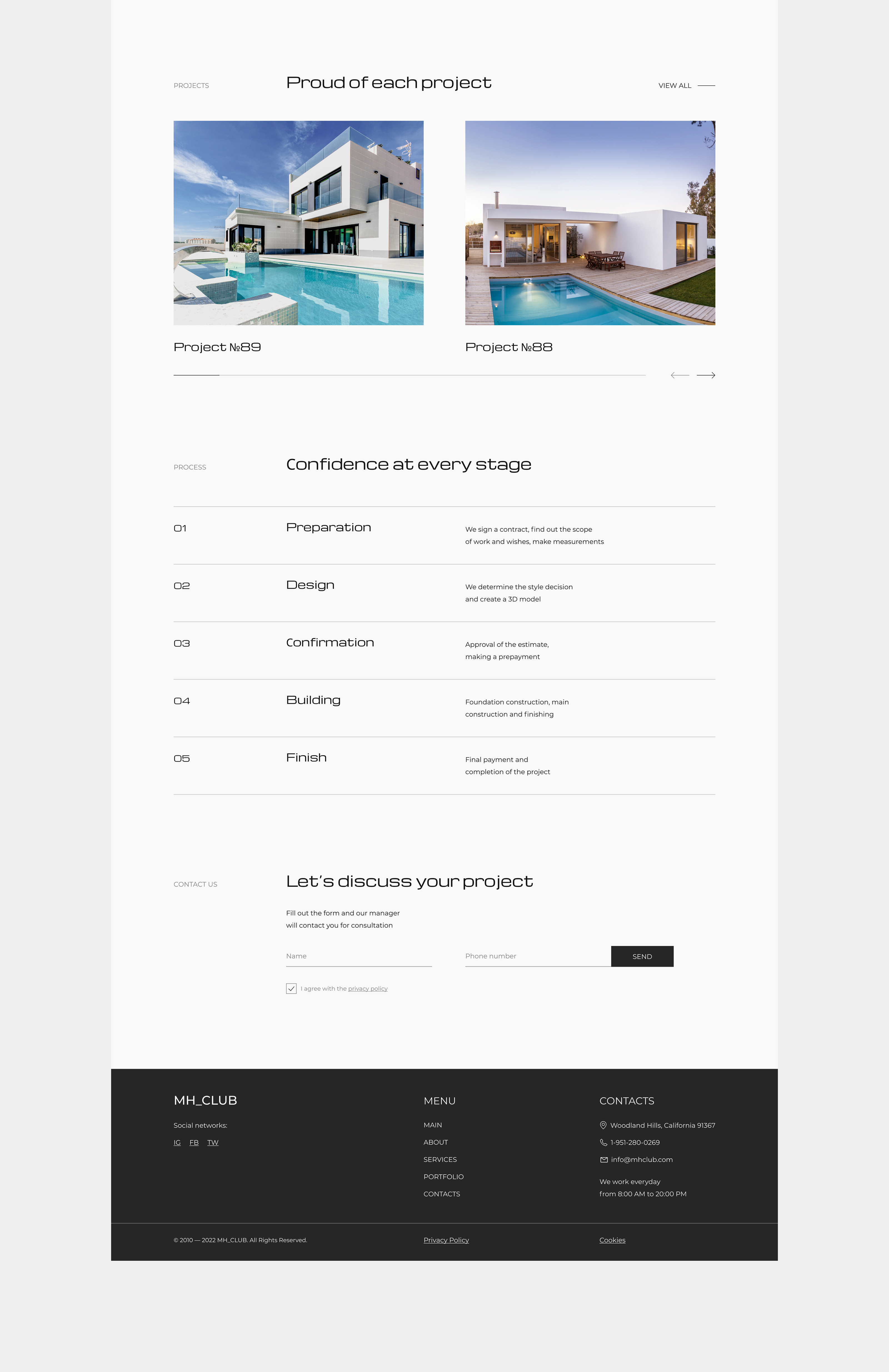 Corporate website | Architectural company — Изображение №4 — Интерфейсы на Dprofile