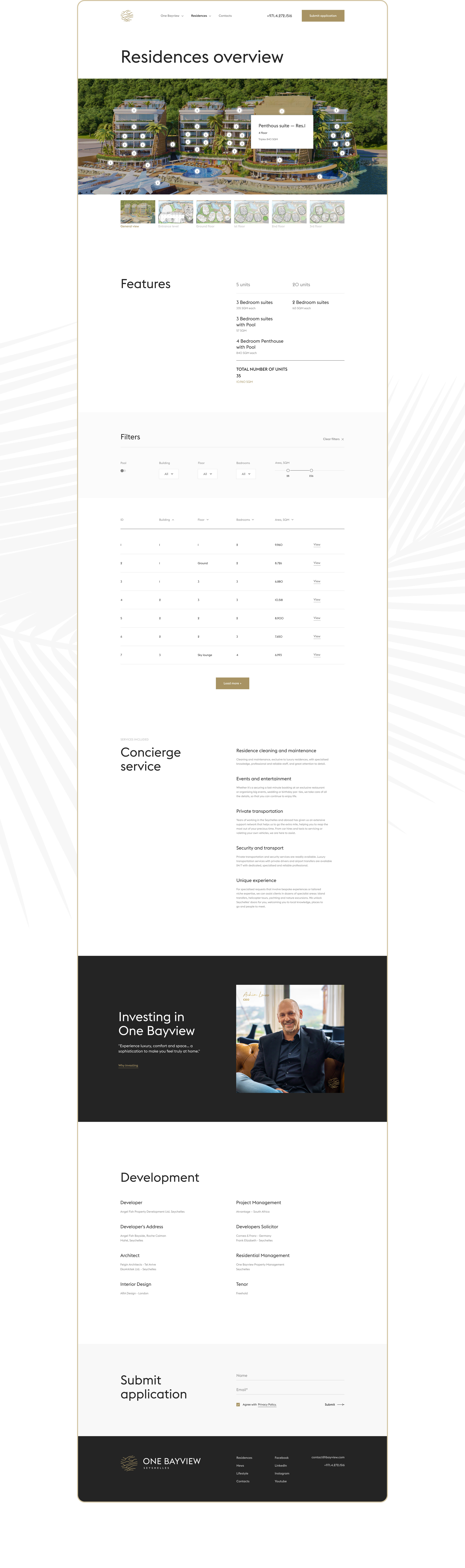 Real Estate — One Bayview — Изображение №8 — Интерфейсы на Dprofile