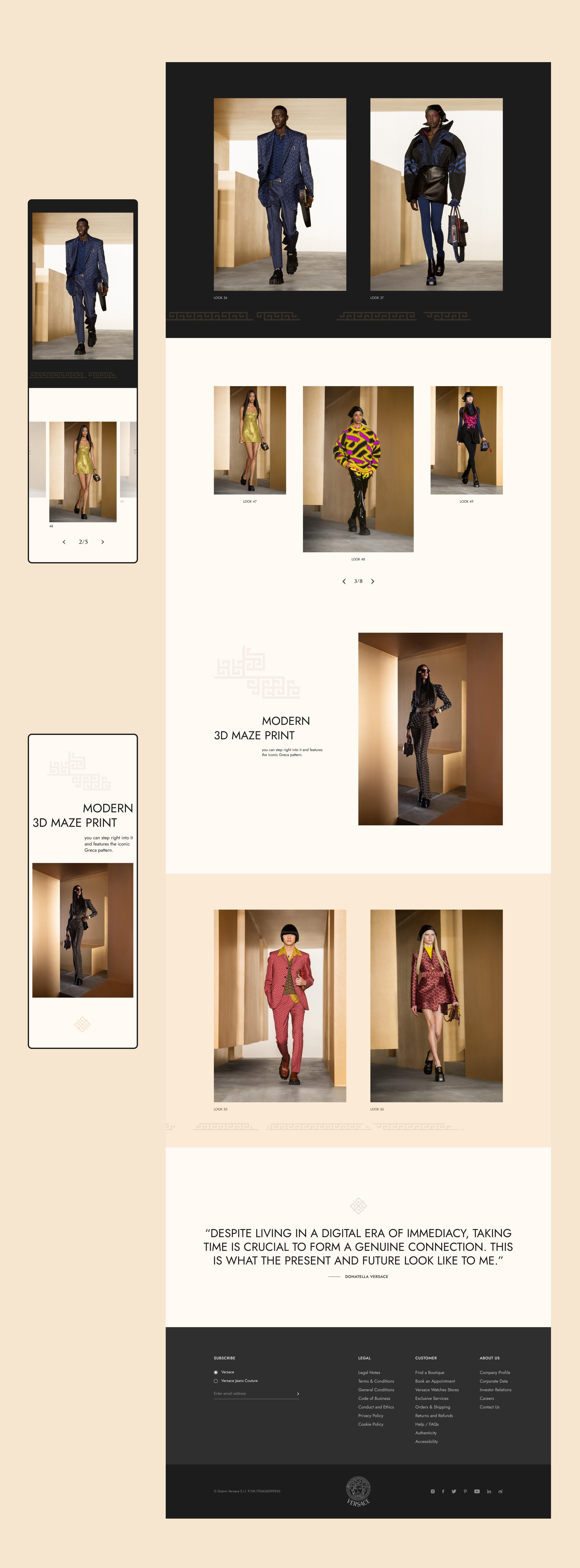 Versace Redesign — Изображение №17 — Интерфейсы, Анимация на Dprofile