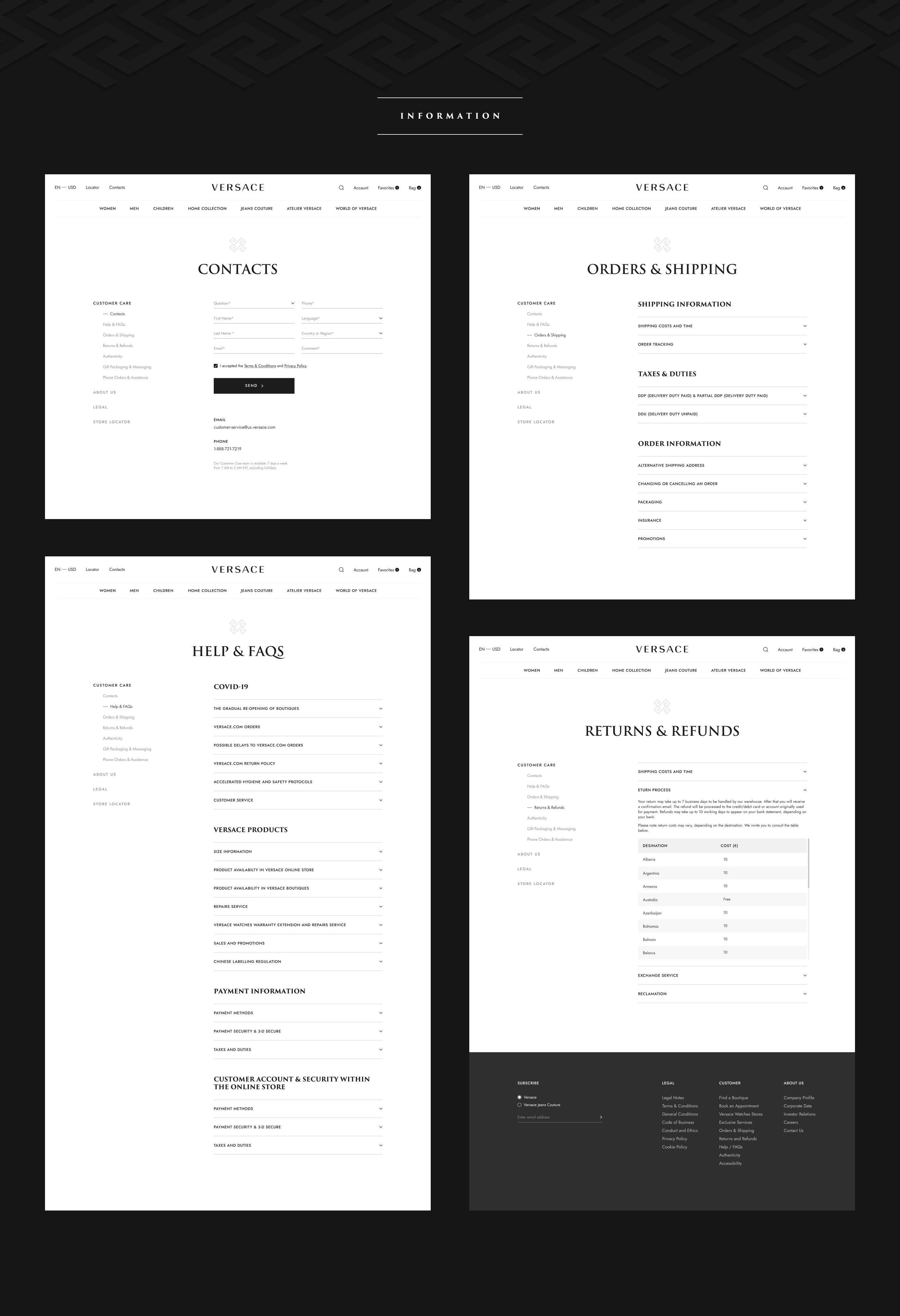 Versace Redesign — Изображение №19 — Интерфейсы, Анимация на Dprofile