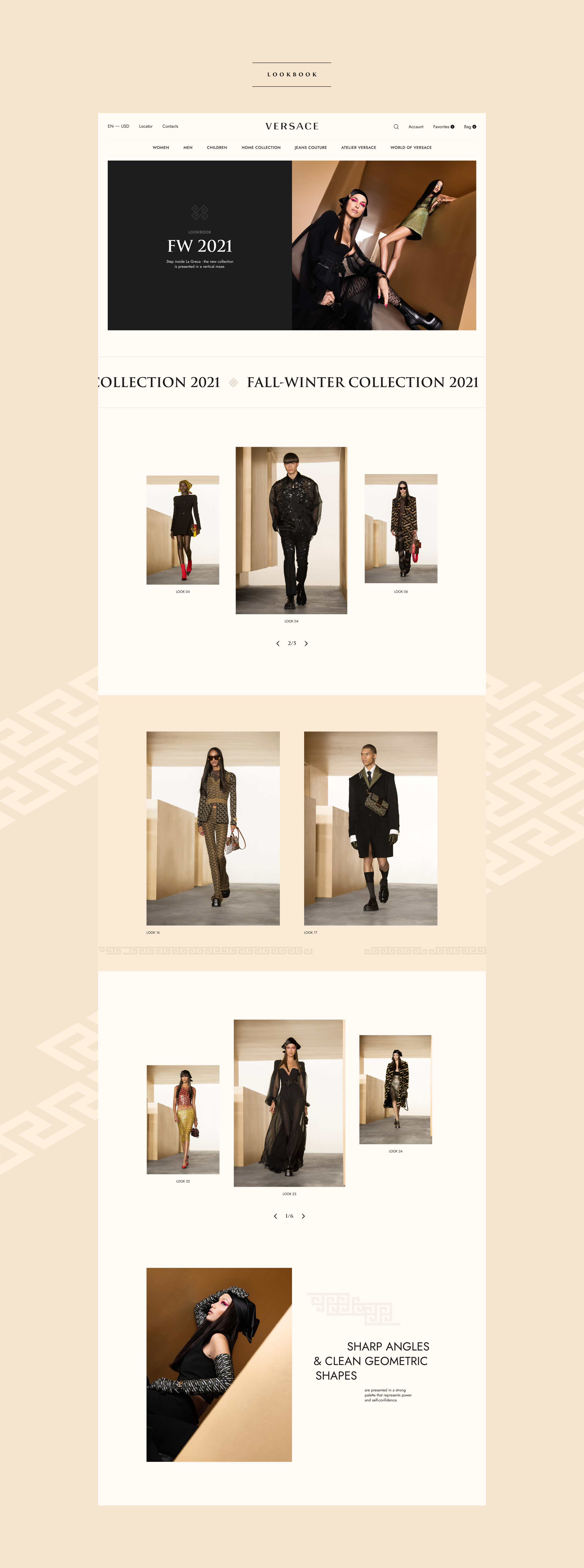 Versace Redesign — Изображение №16 — Интерфейсы, Анимация на Dprofile