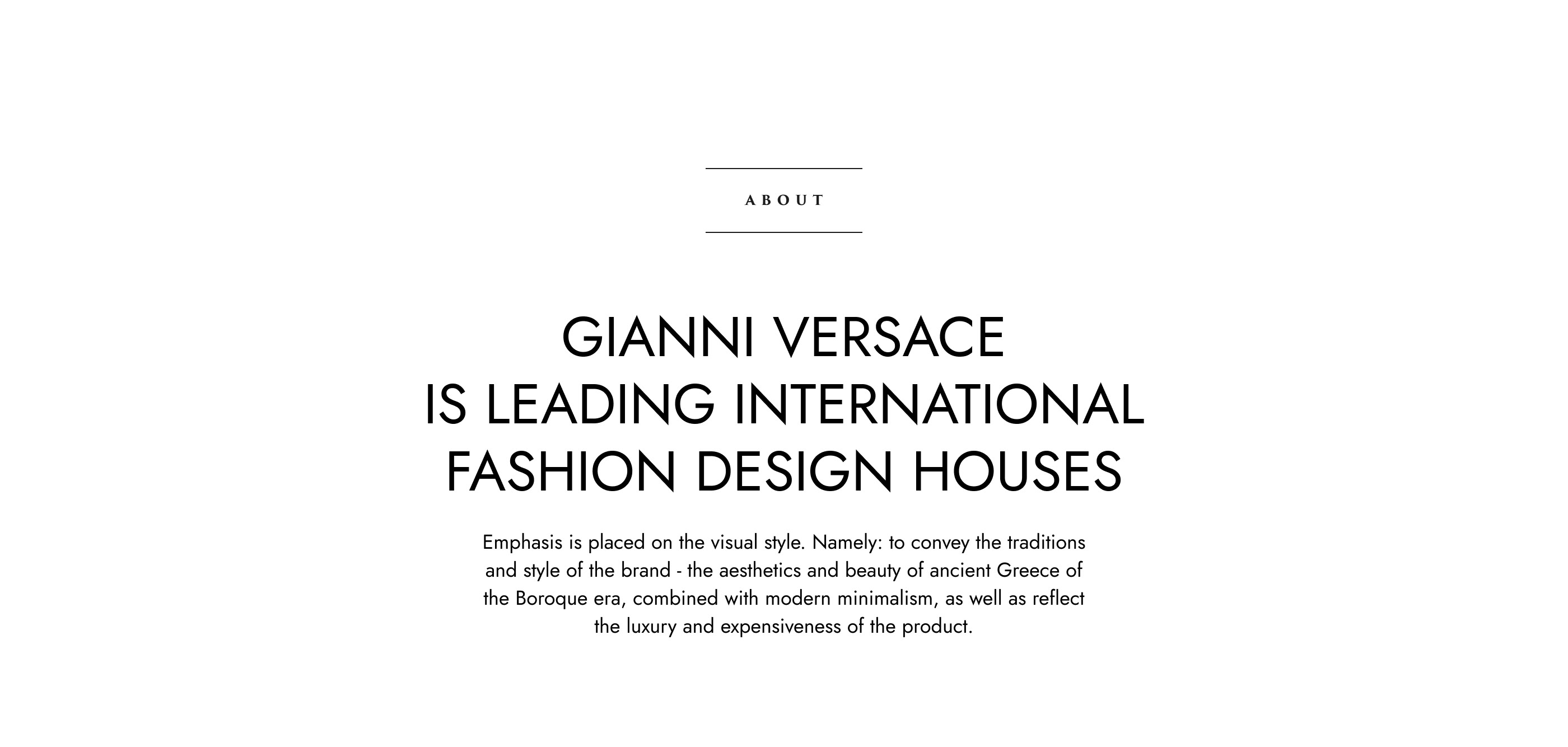 Versace Redesign — Изображение №2 — Интерфейсы, Анимация на Dprofile