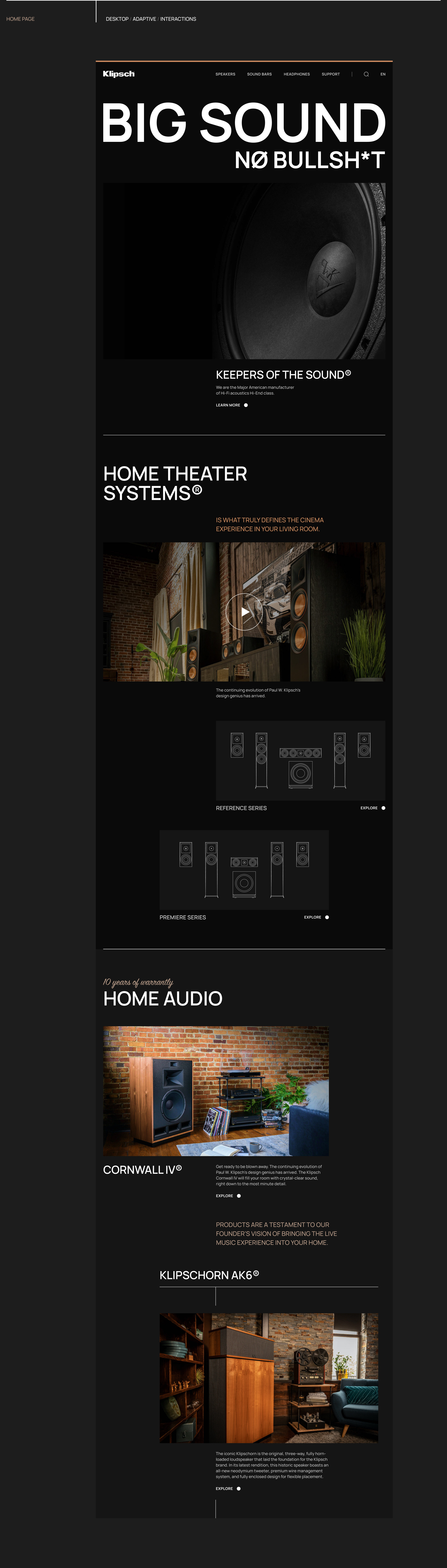 Klipsch Redesign Concept — Изображение №3 — Интерфейсы, 3D на Dprofile
