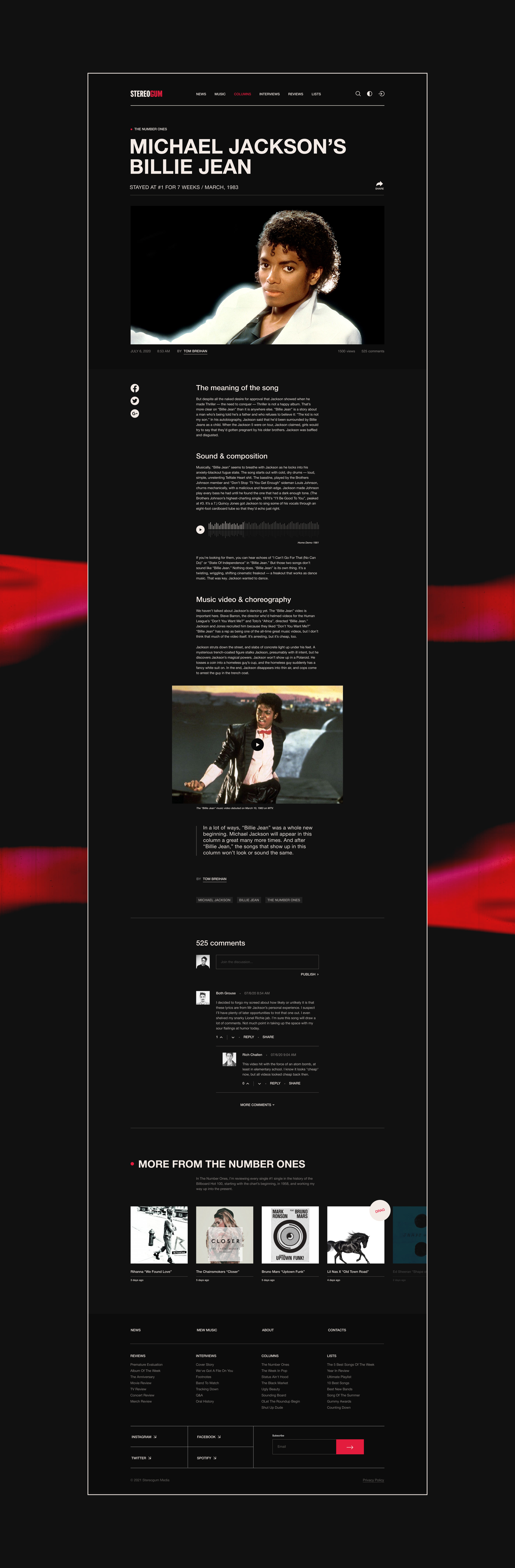 Stereogum Music News — Изображение №14 — Интерфейсы на Dprofile