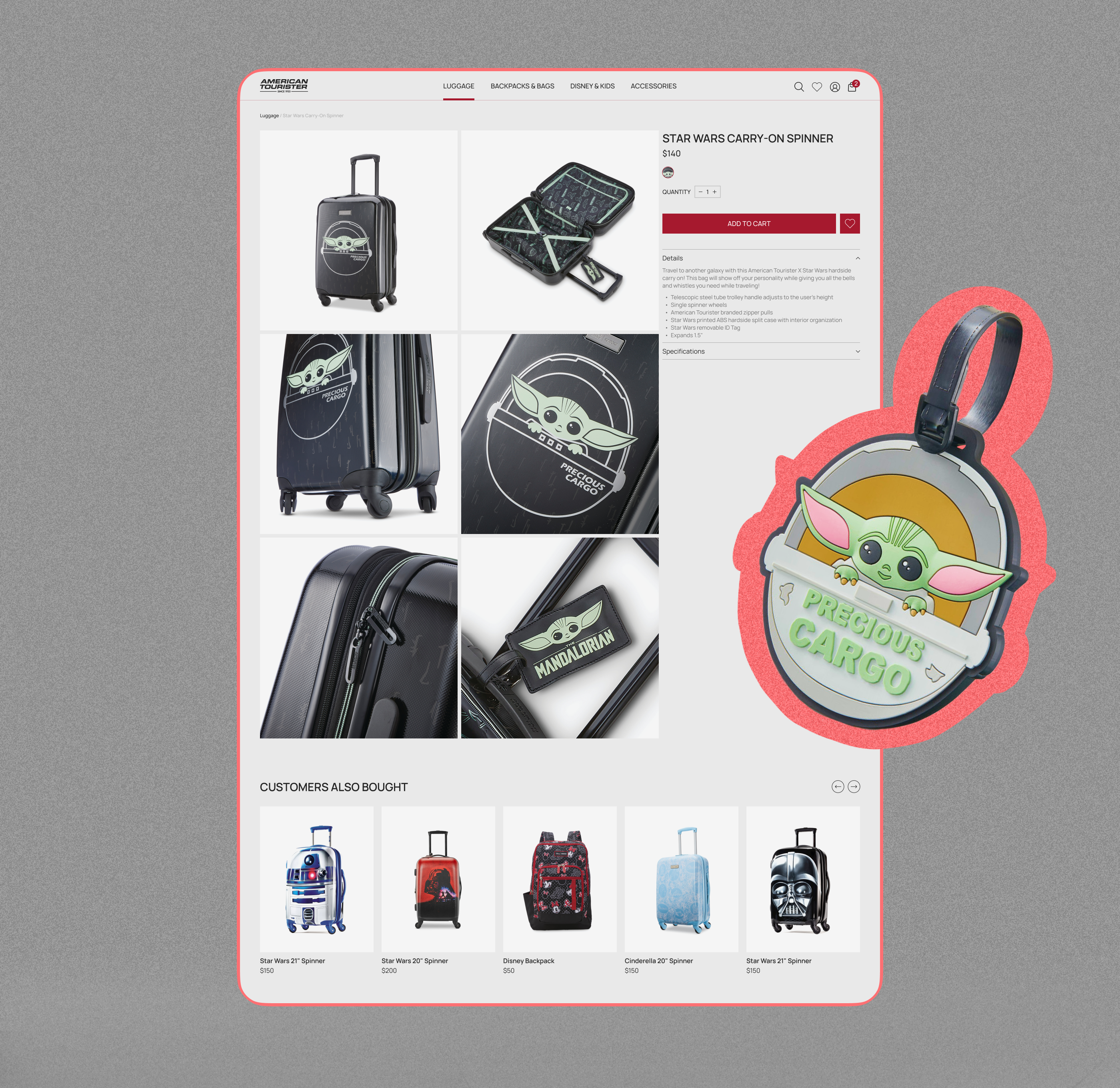 American Tourister | E-commerce — Изображение №6 — Интерфейсы, Графика на Dprofile