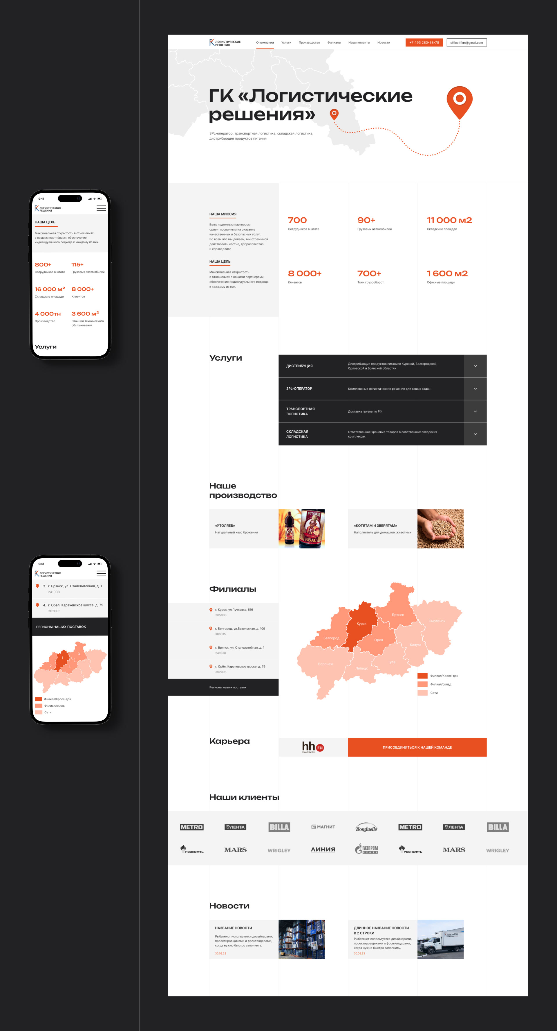 Landing page. 3PL-оператор — Изображение №3 — Интерфейсы на Dprofile